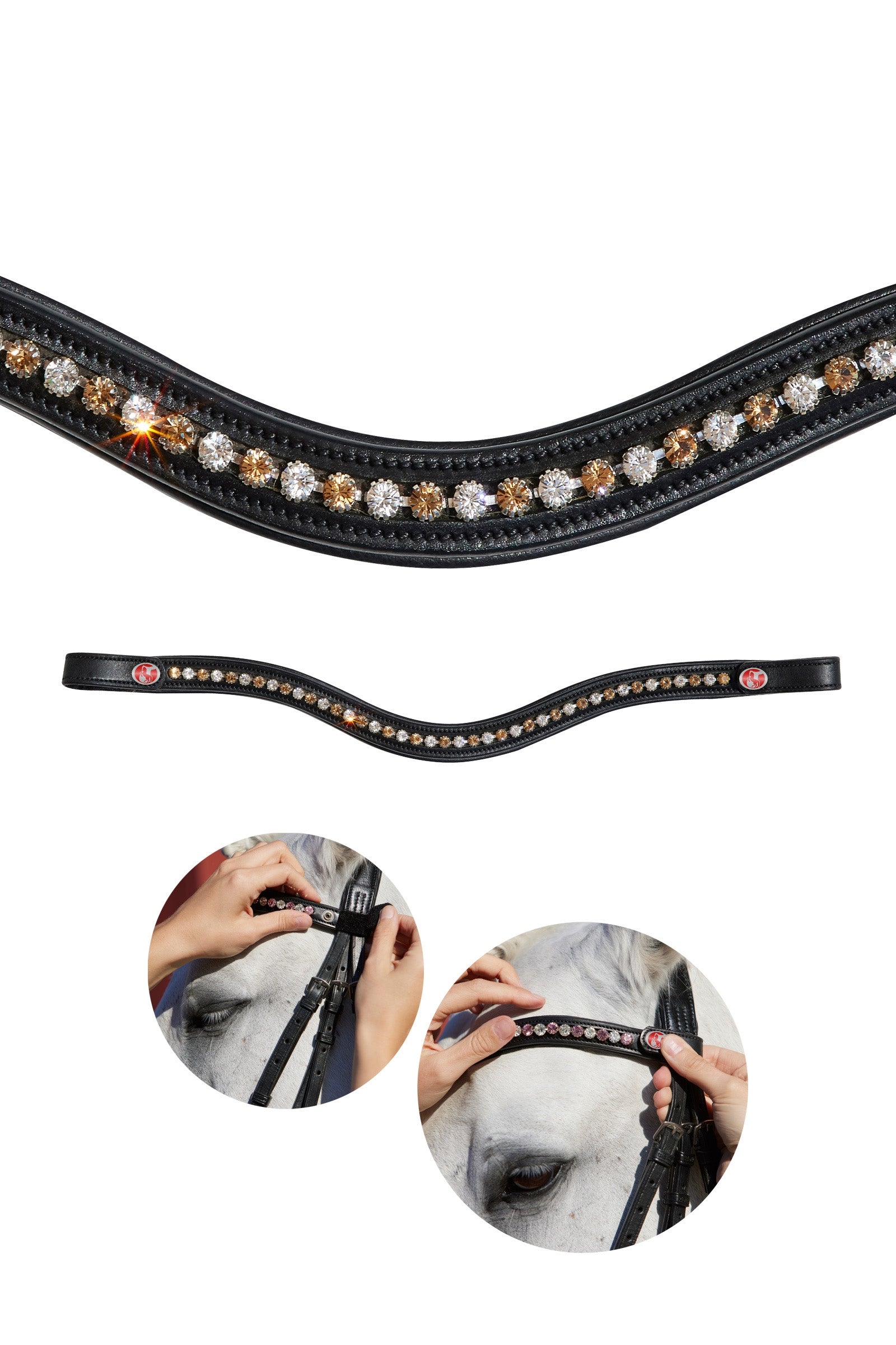 Kieffer FlexiLoop® Crystal Browband Briderie et enrênements