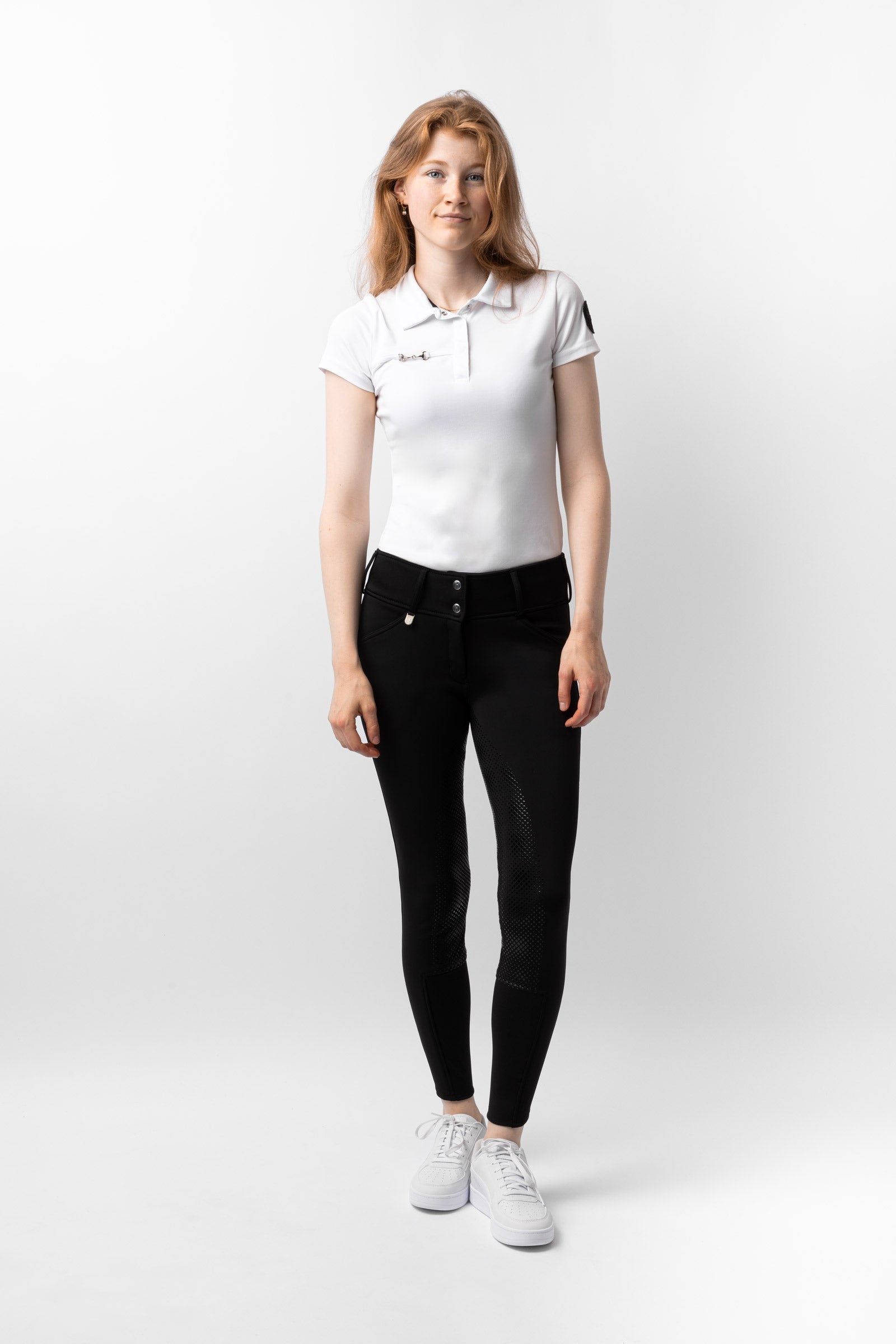 HORZE Pantalon d'équitation à basanes Silicone Grand Prix, Femme, Bleu, 38 HORZE Pantalon d'équitation à basanes Silicone Grand Prix, Femme, Bleu, 38