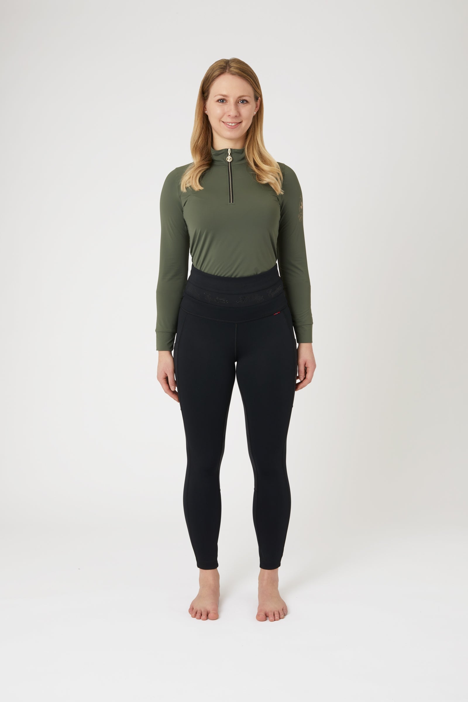B Vertigo Caitlin Women's Full Seat Riding Tights with High Waist Womens Breeches