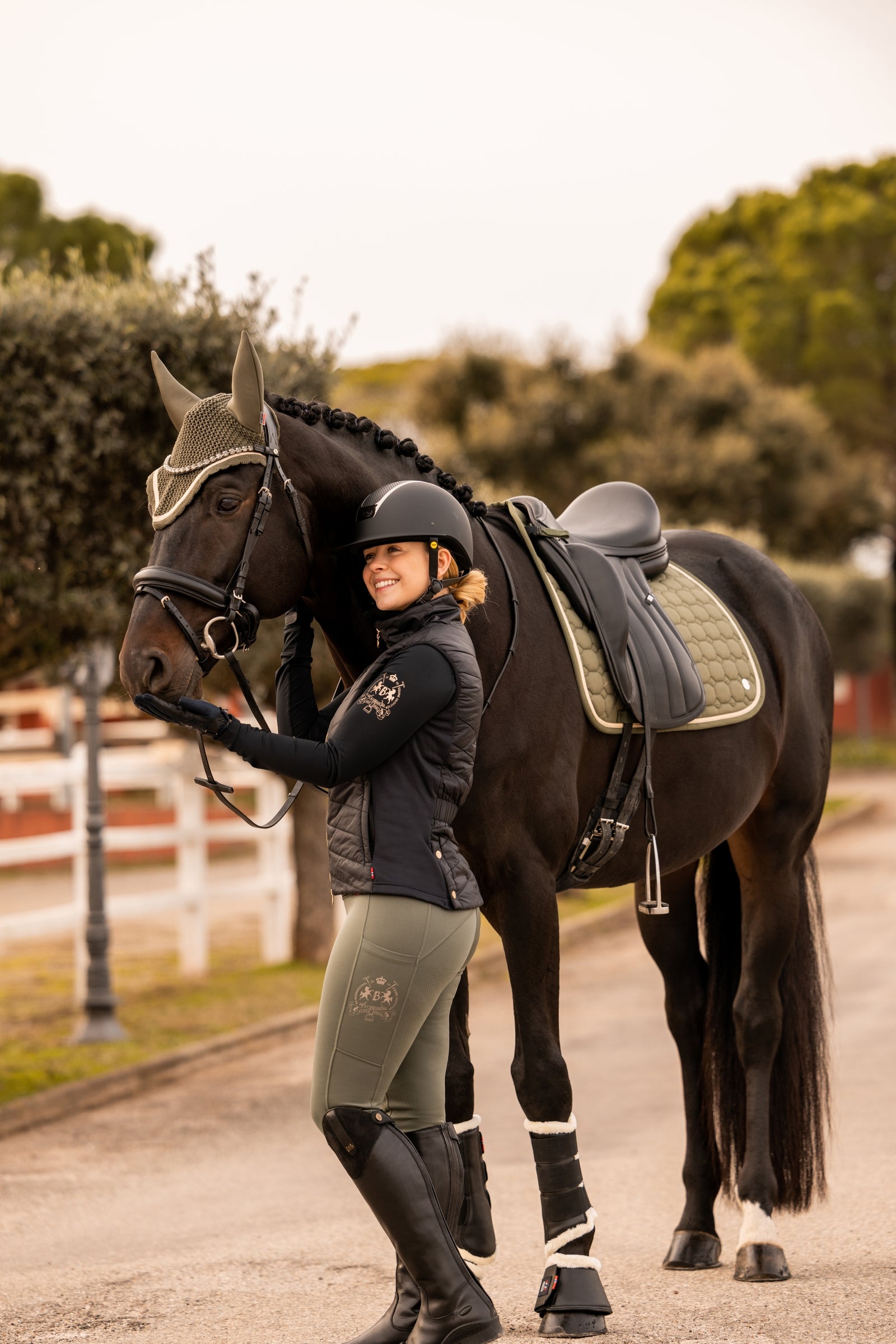 B Vertigo Caitlin Women's Full Seat Riding Tights with High Waist Womens Breeches