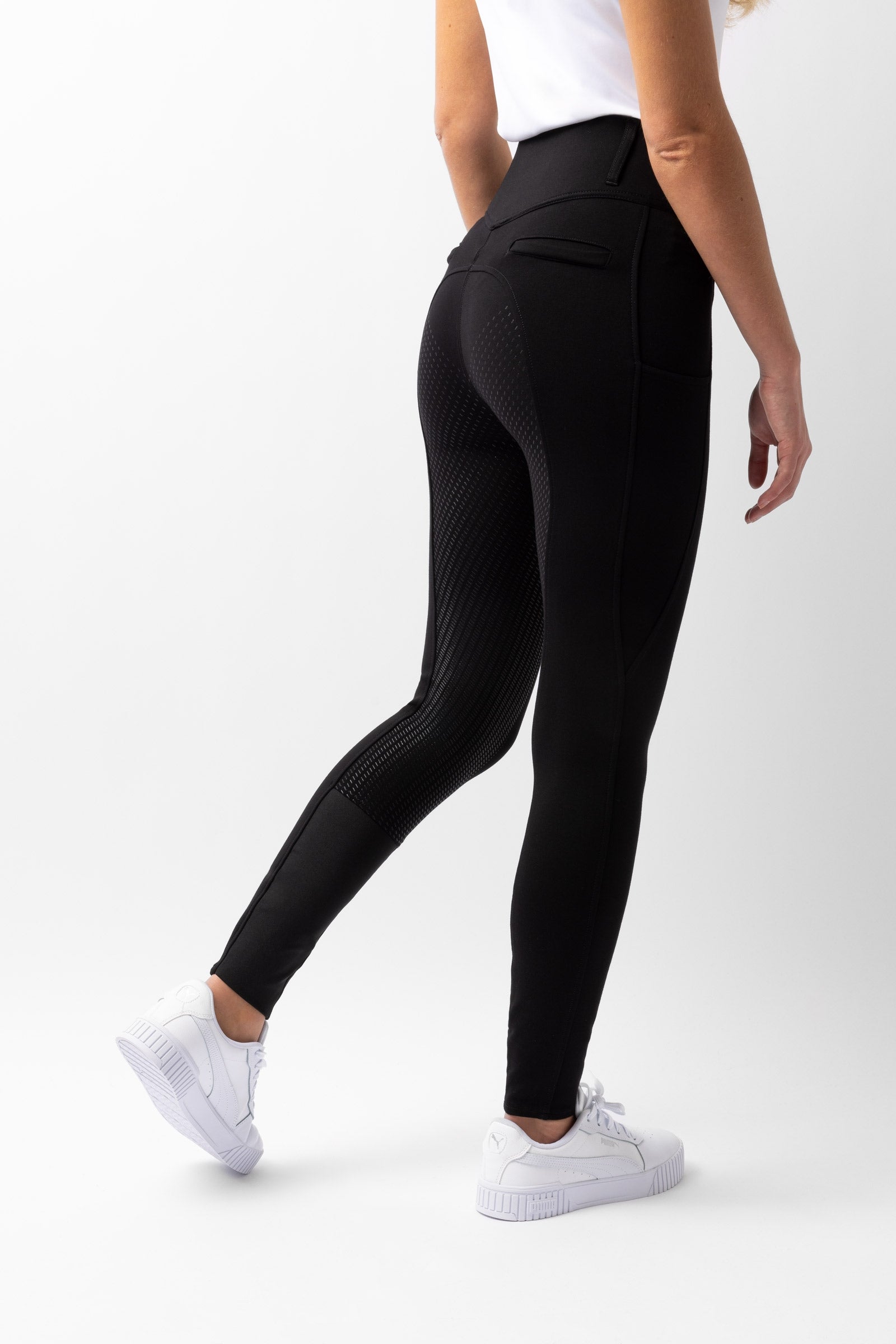 Horze Mira Pantalon d'équitation taille haute, silicone, fond intégral, femme Womens Breeches