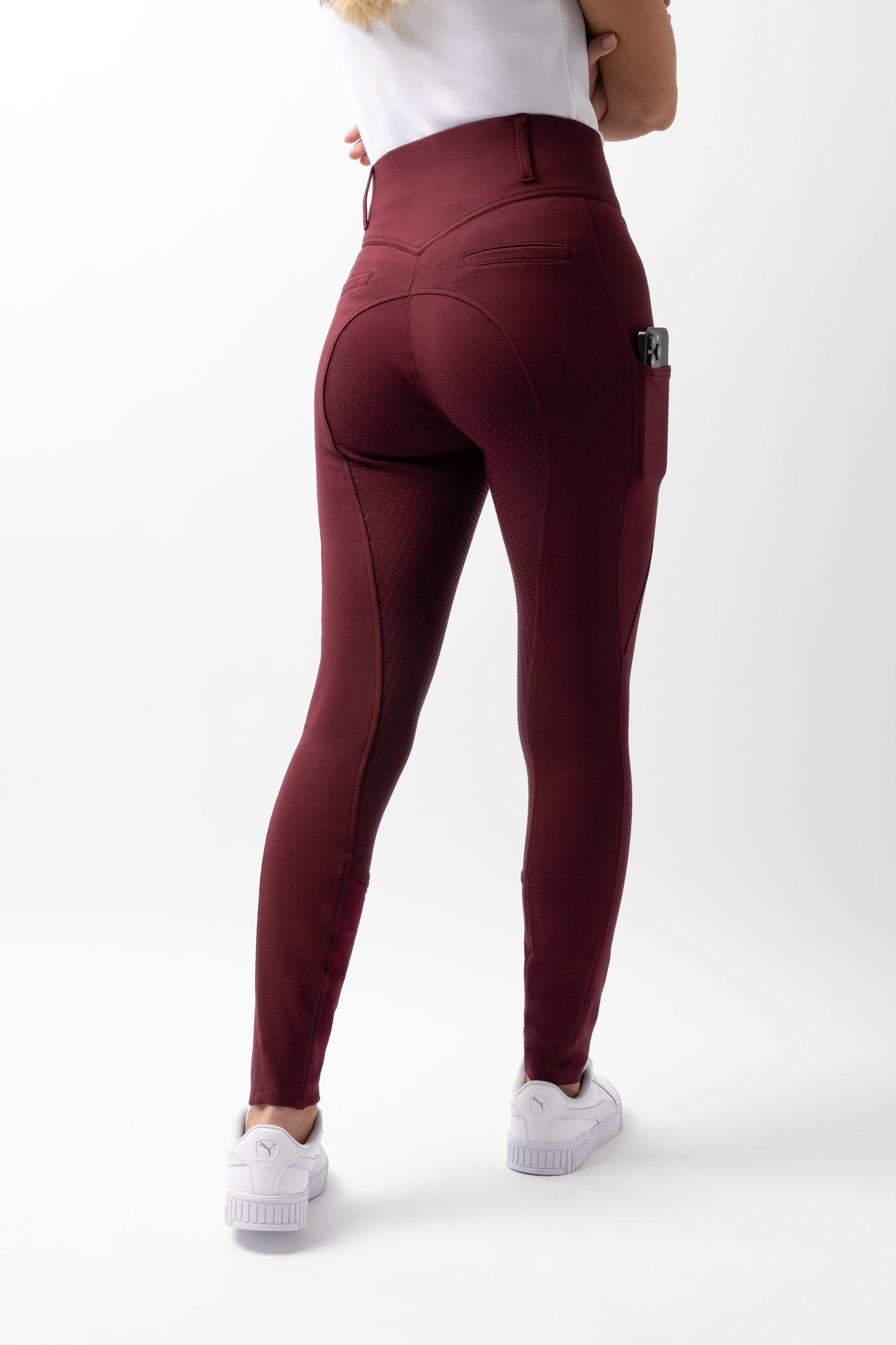 Horze Mira Pantalon d'équitation taille haute, silicone, fond intégral, femme Womens Breeches