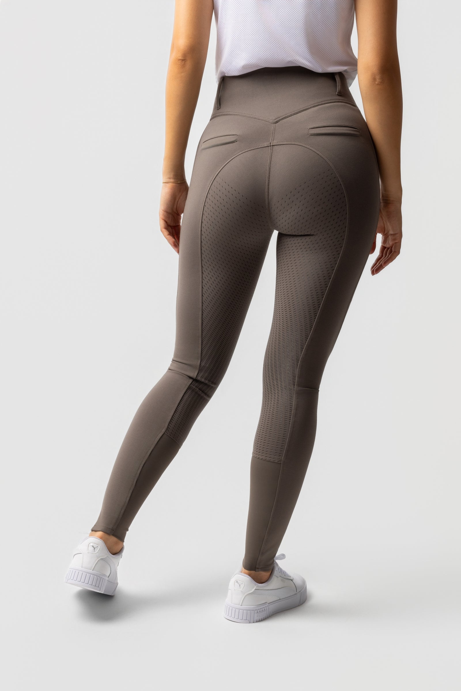 Horze Mira Pantalon d'équitation taille haute, silicone, fond intégral, femme Womens Breeches
