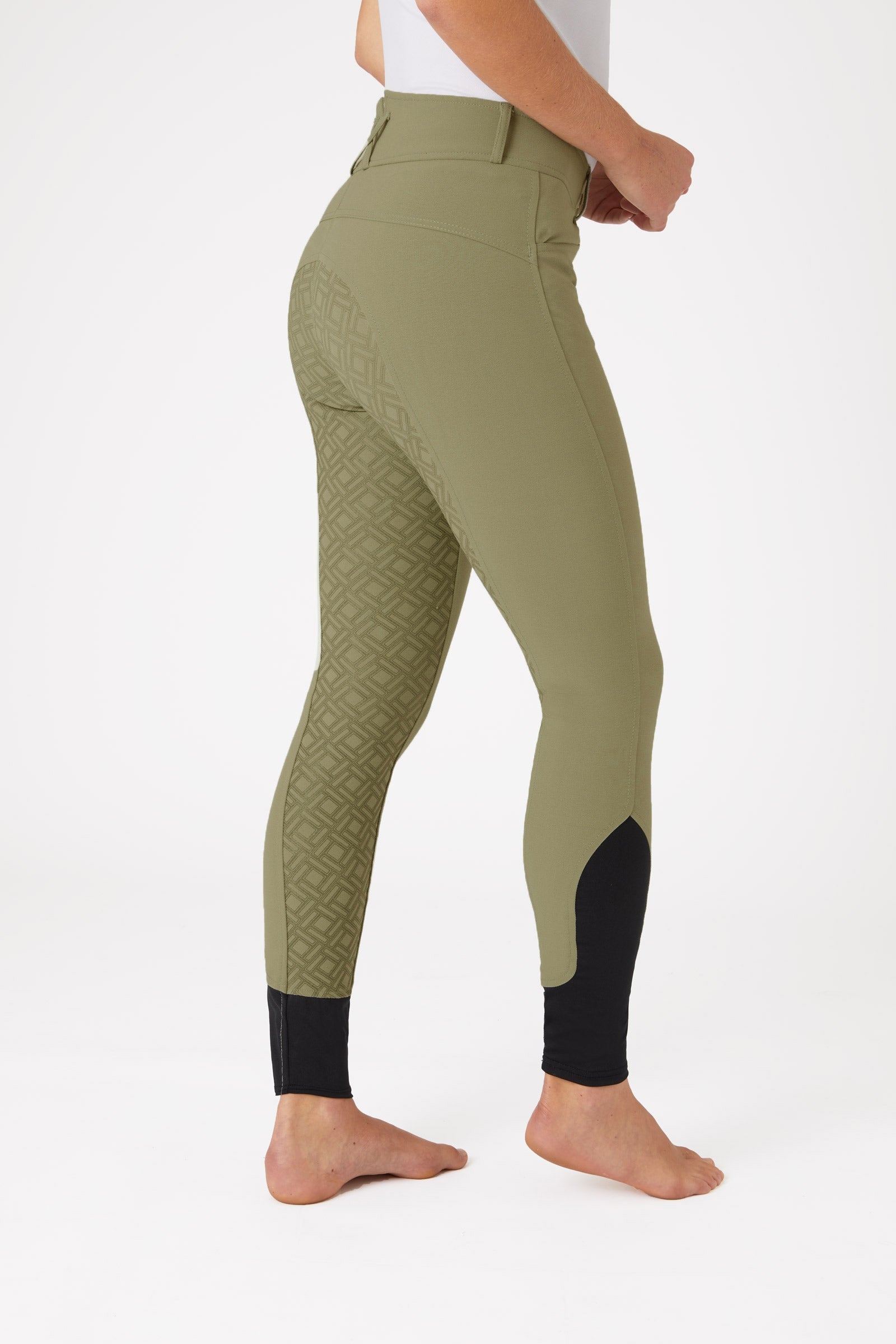 Horze Women's High Waist Breeches with Silicone Full Grip Womens Breeches