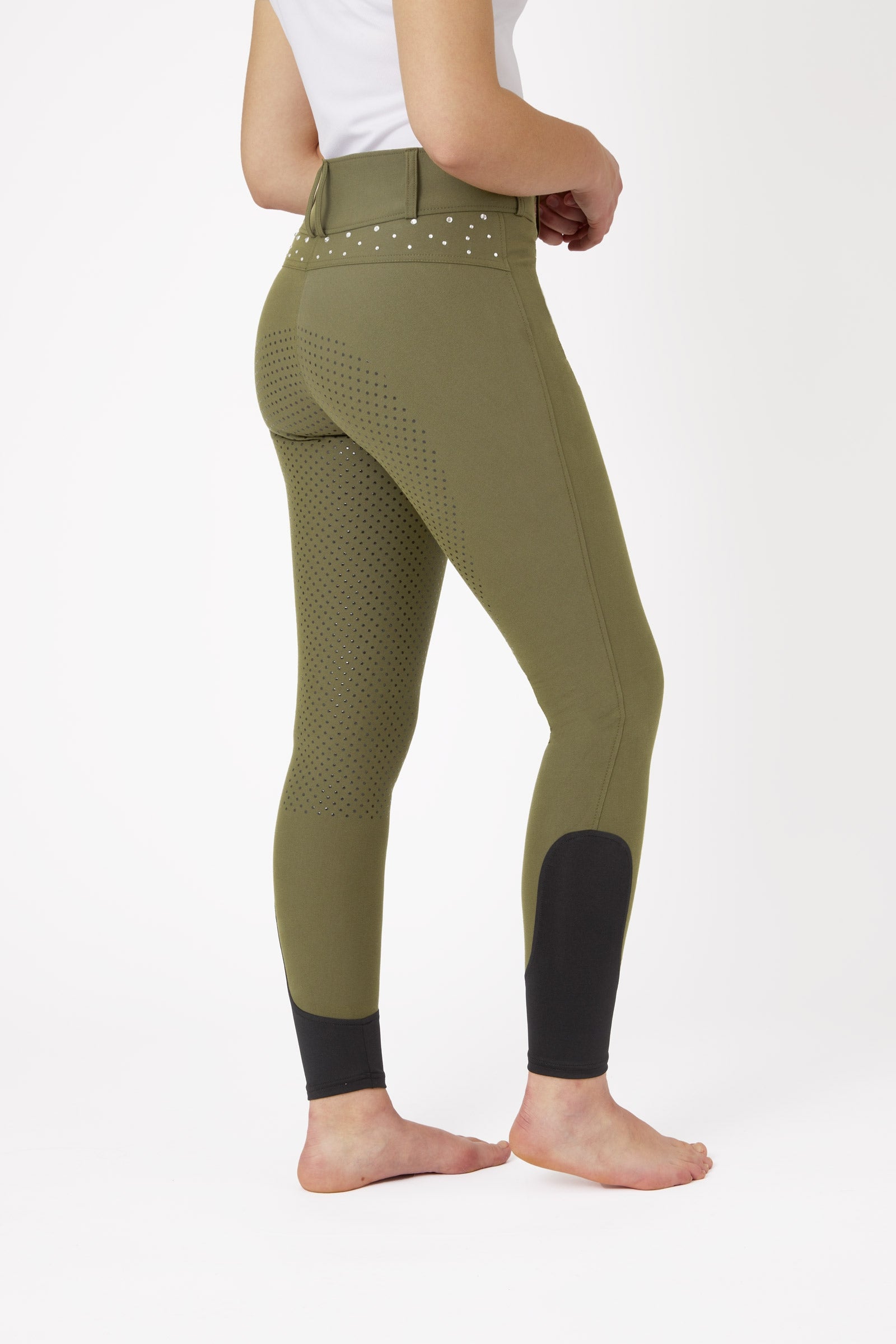 Horze Pantalon d'équitation taille haute avec cristaux Horze, femme Womens Breeches