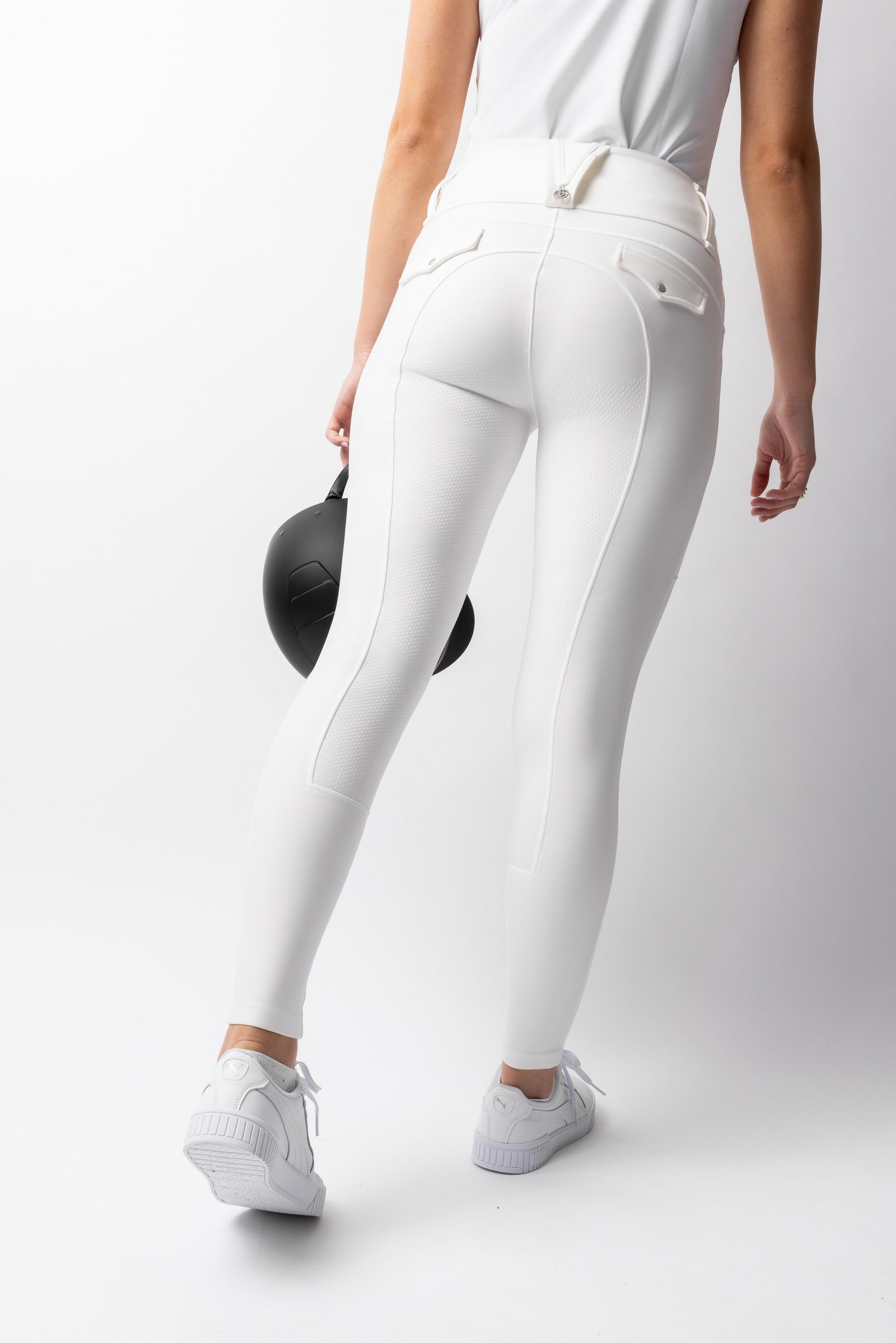 B Vertigo Chiara Pantalon d'équitation à fond intégral avec compression et conception hybride Womens Breeches