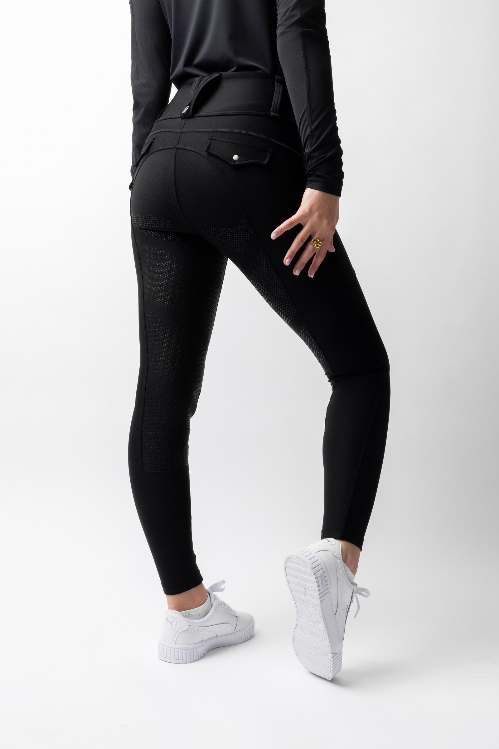 B Vertigo Chiara Pantalon d'équitation à fond intégral avec compression et conception hybride Womens Breeches
