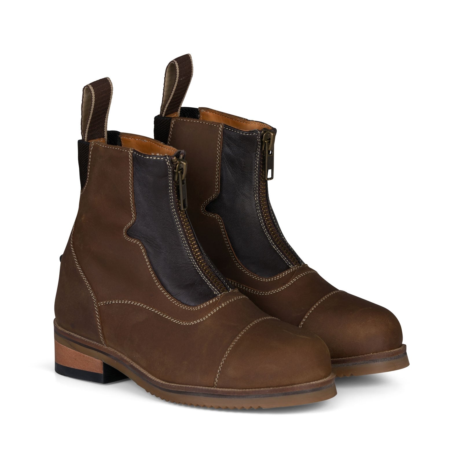 Horze Bottines Jodhpur Seville pour enfant avec fermeture à glissière devant Bottes d'équitation & chaps