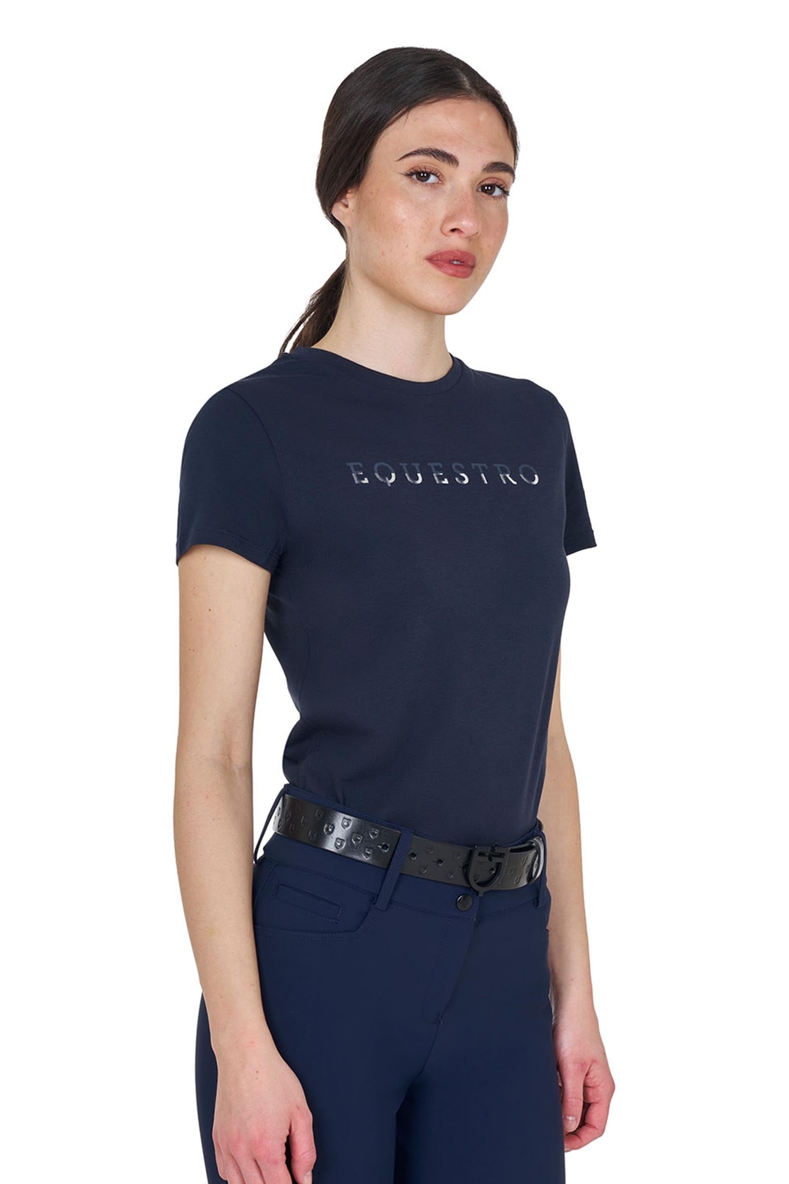 Equestro SS2026 Women's Logo Lamina Cotton T-Shirt Women’s Riding Clothing