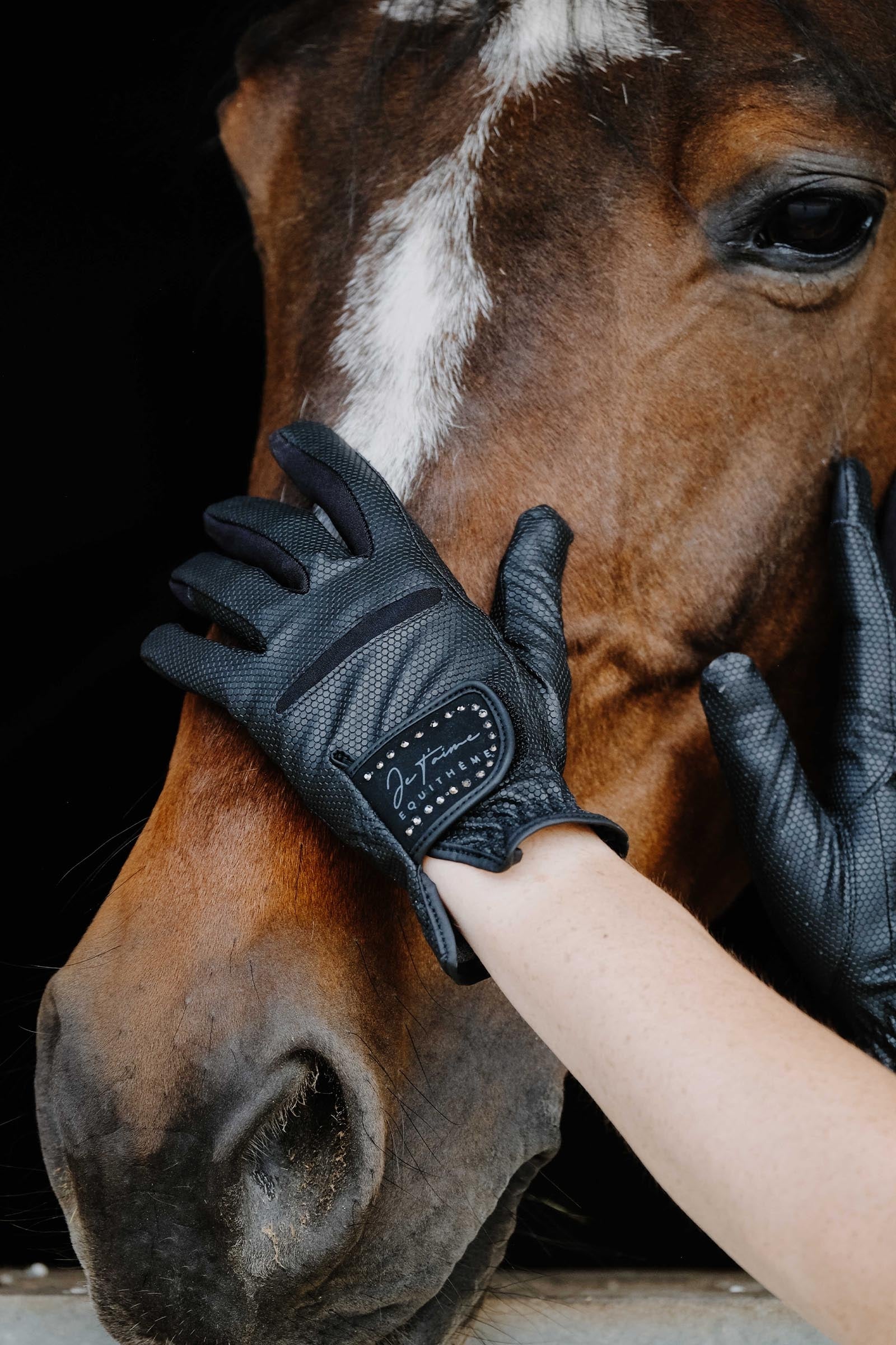 Equi Theme EQUITHÈME Strass Je t'aime Gloves Riding Gloves