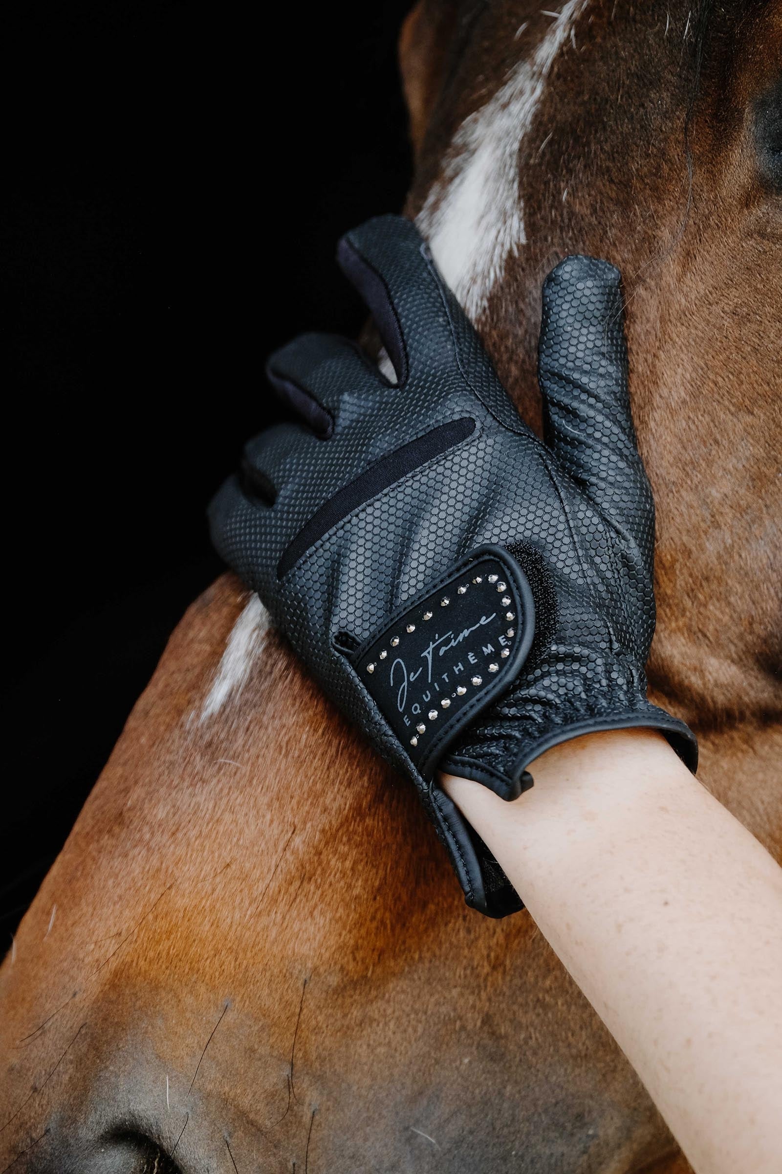 Equi Theme EQUITHÈME Strass Je t'aime Gloves Riding Gloves