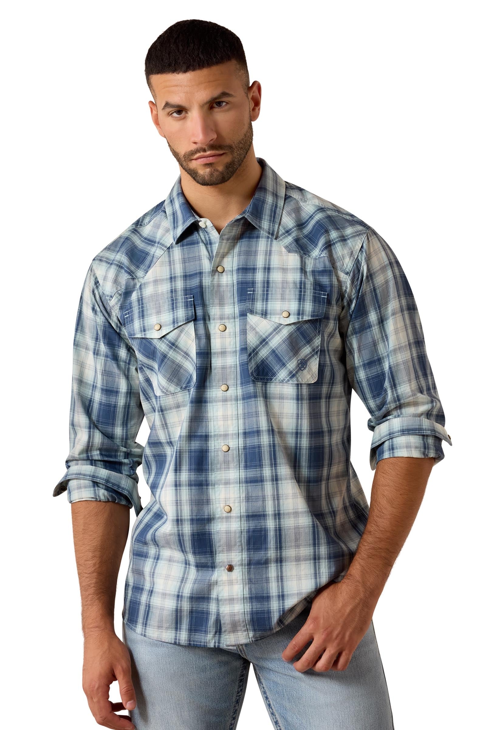 Ariat Retro Heathcliff chemise homme ajustée à boutons-pression Vêtements d'équitation homme