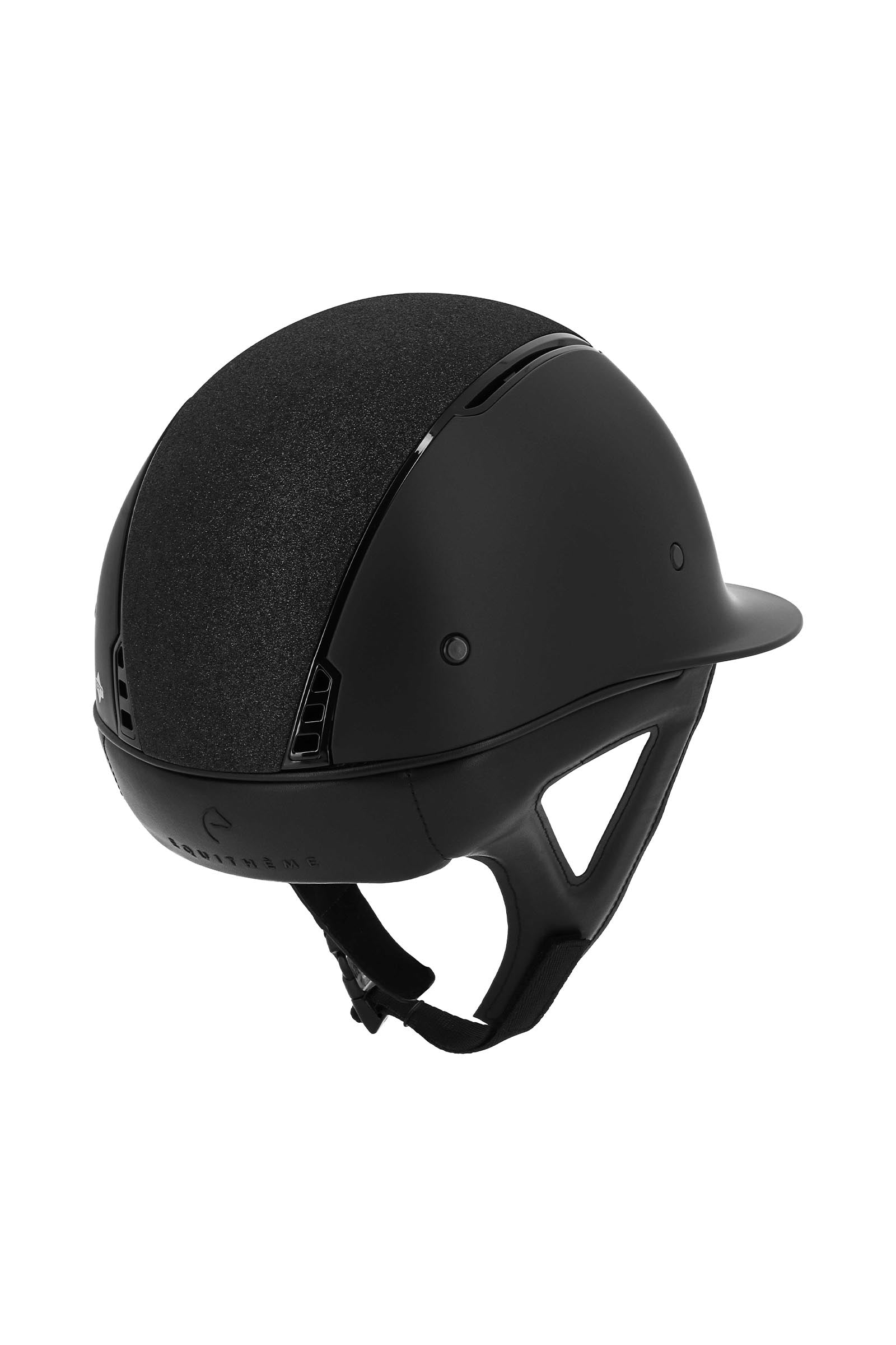 Equi Theme EQUITHÈME Soazy Helmet, Matt With Glossy Insert & Crystal Fabric Top Safety Equipment