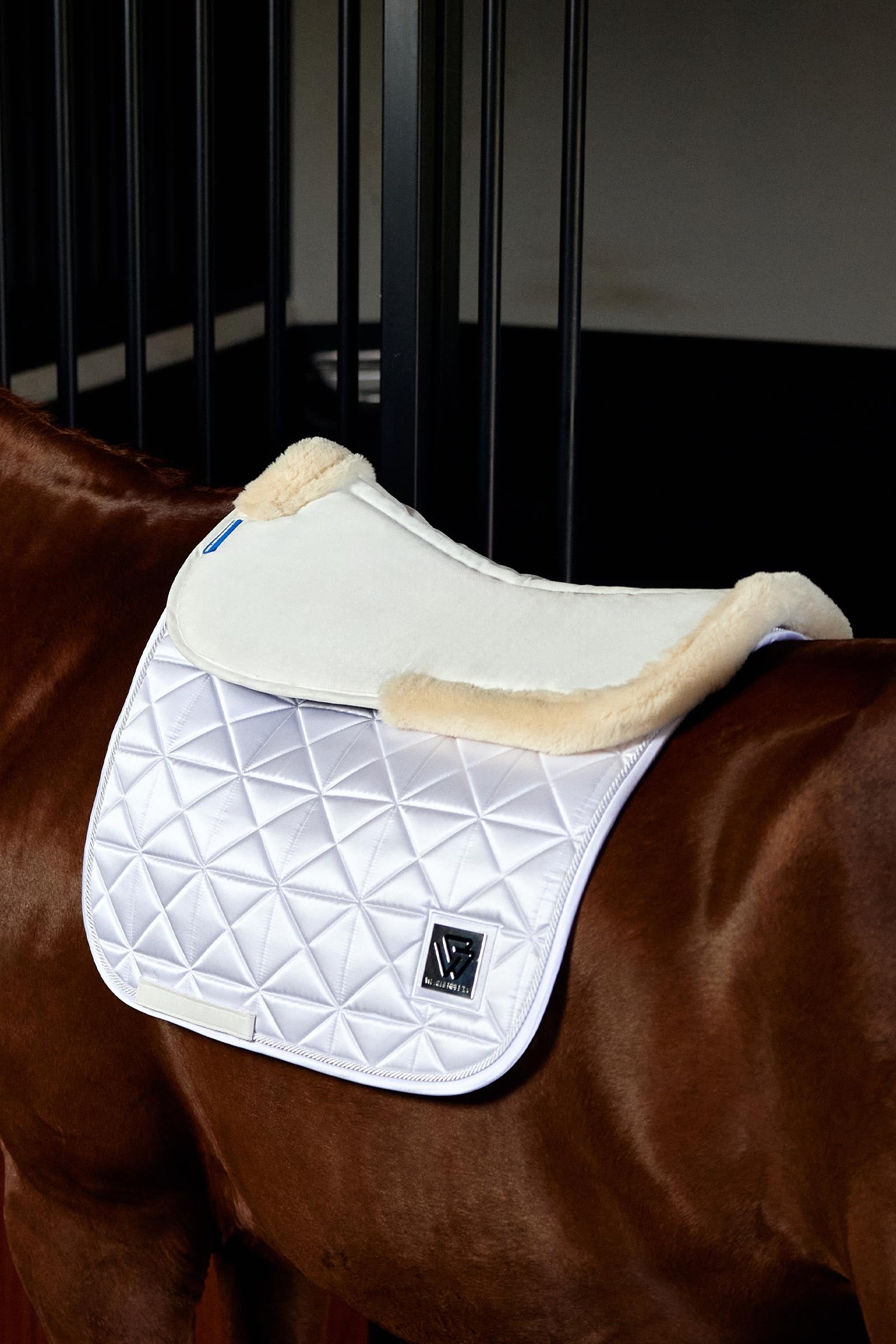 Weatherbeeta Memory Foam Comfort Fleece Edged Half Pad Saddle Pads