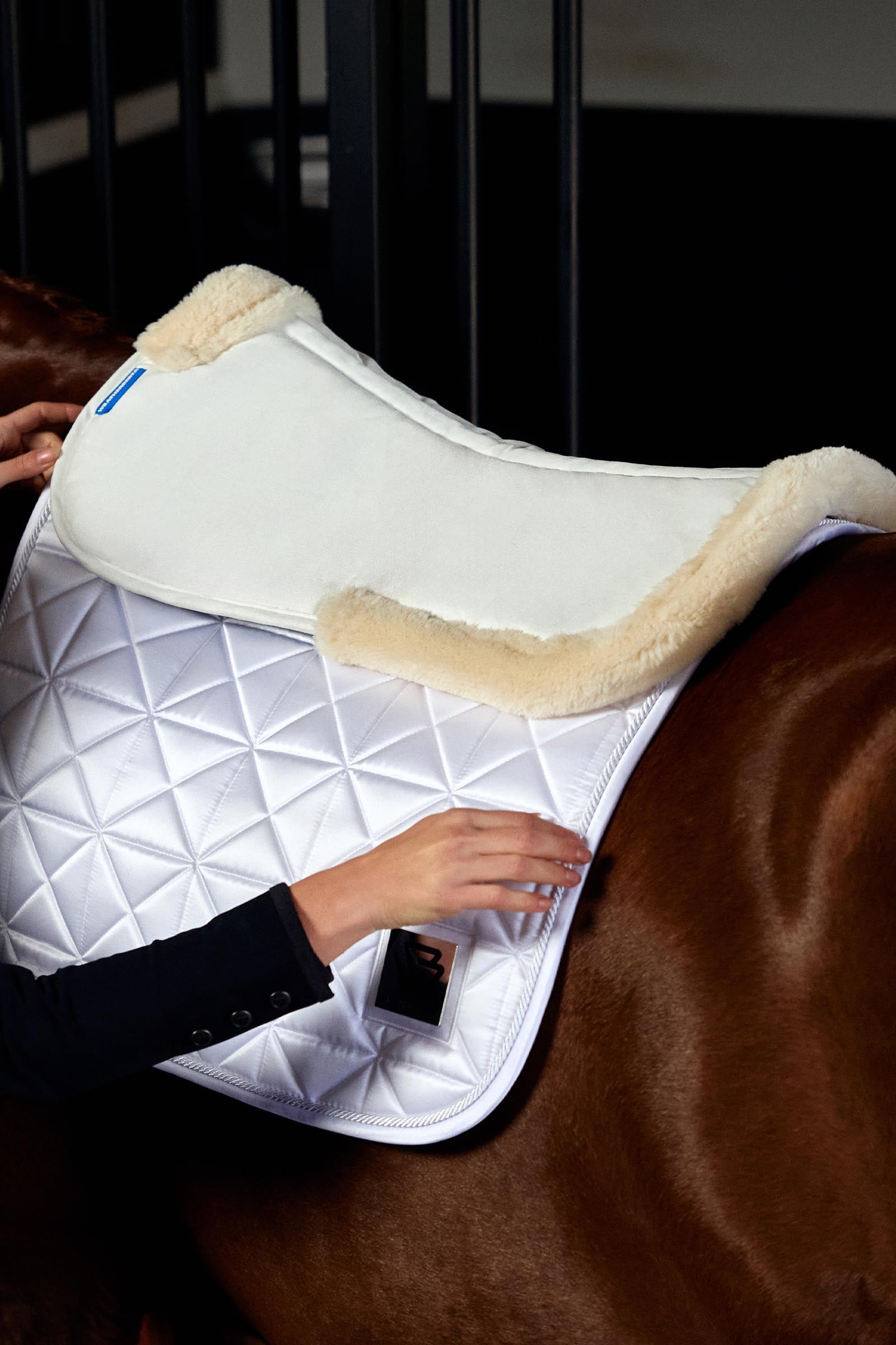 Weatherbeeta Memory Foam Comfort Fleece Edged Half Pad Saddle Pads