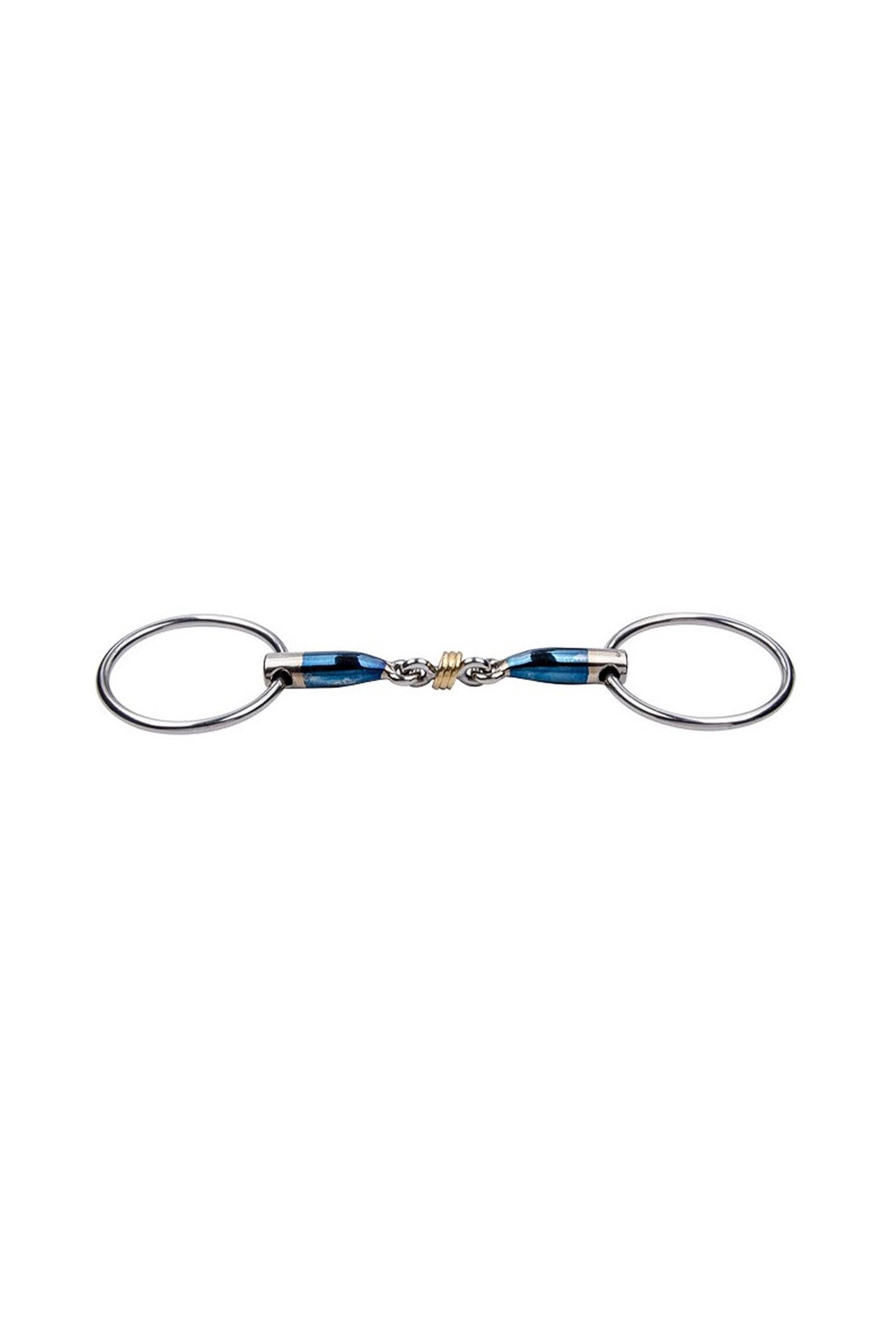 Trust Equestrian Mors Chantilly Acier Bleu Salivant Anneau Cuivre Mors