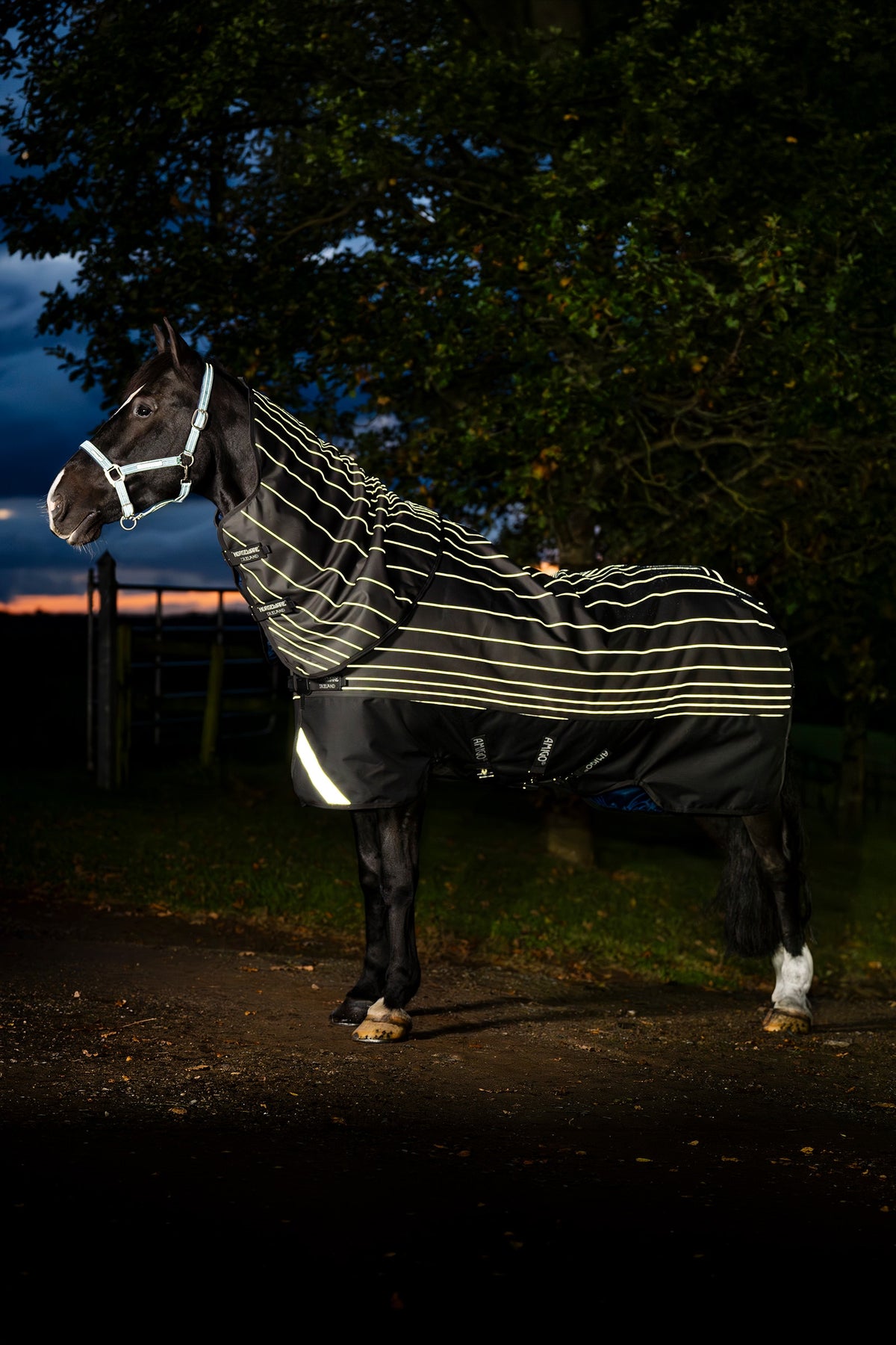 Horseware Amigo 1200D FieldSafe Reflectech Plus Turnout With Detachable Neck, 0 g Horse Rugs