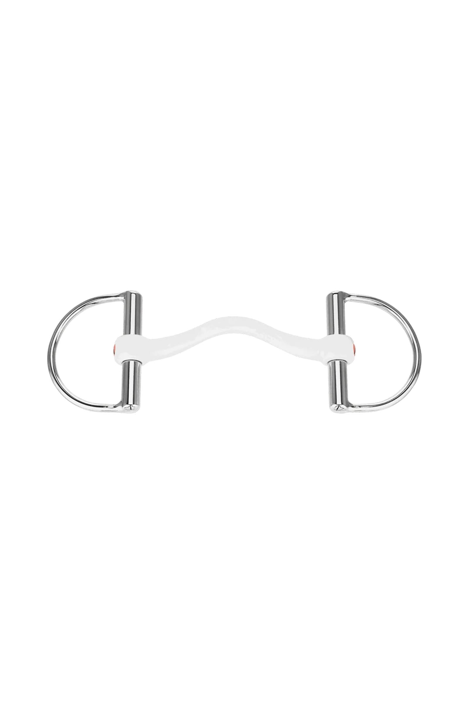 Sprenger Nathe CM mors à anneau en D, canon droit dur avec passage de langue, 15 mm, thermoplast Mors