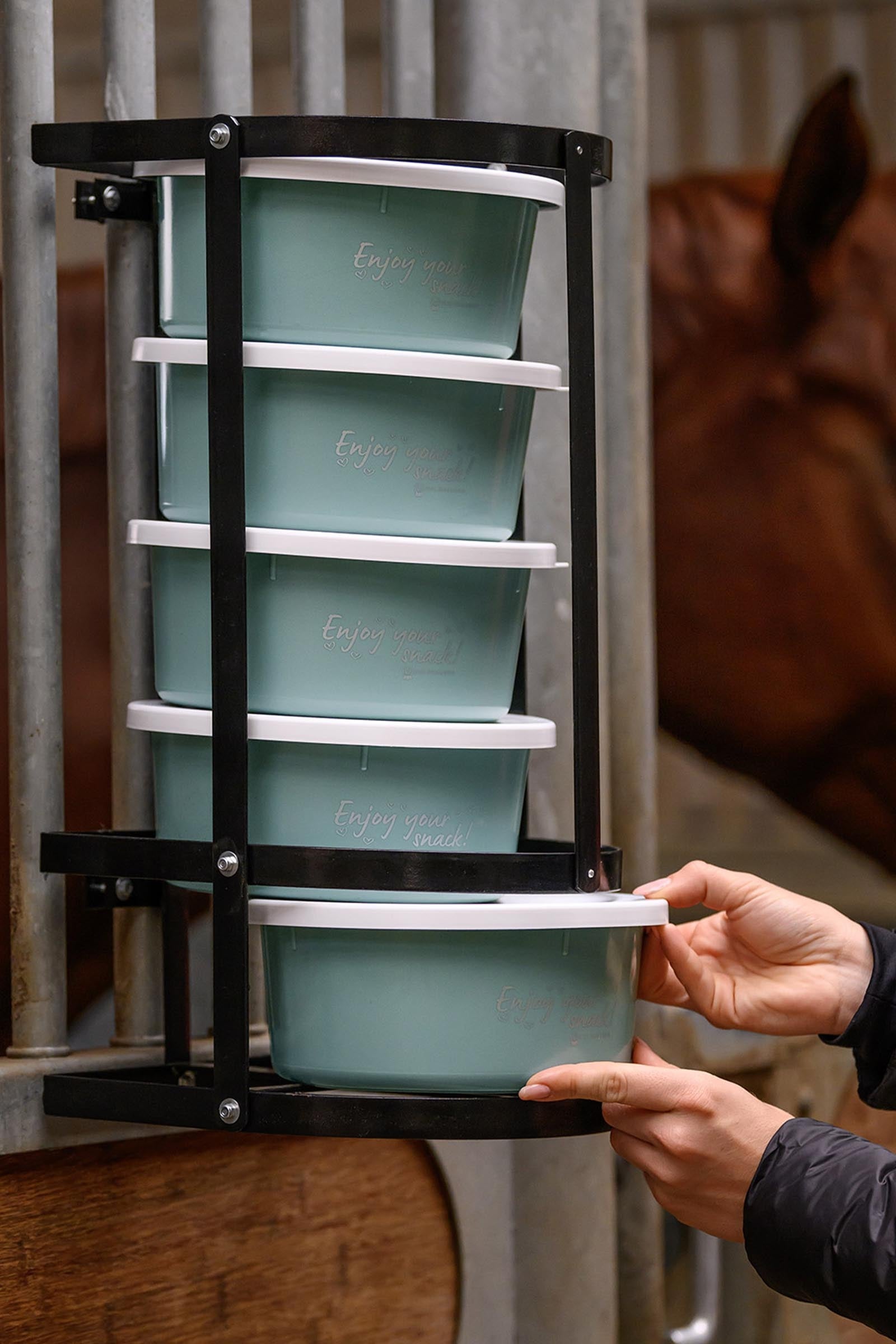 Waldhausen Feeding Bowl Holder for 2L Bowls Horse Feeders & Waterers