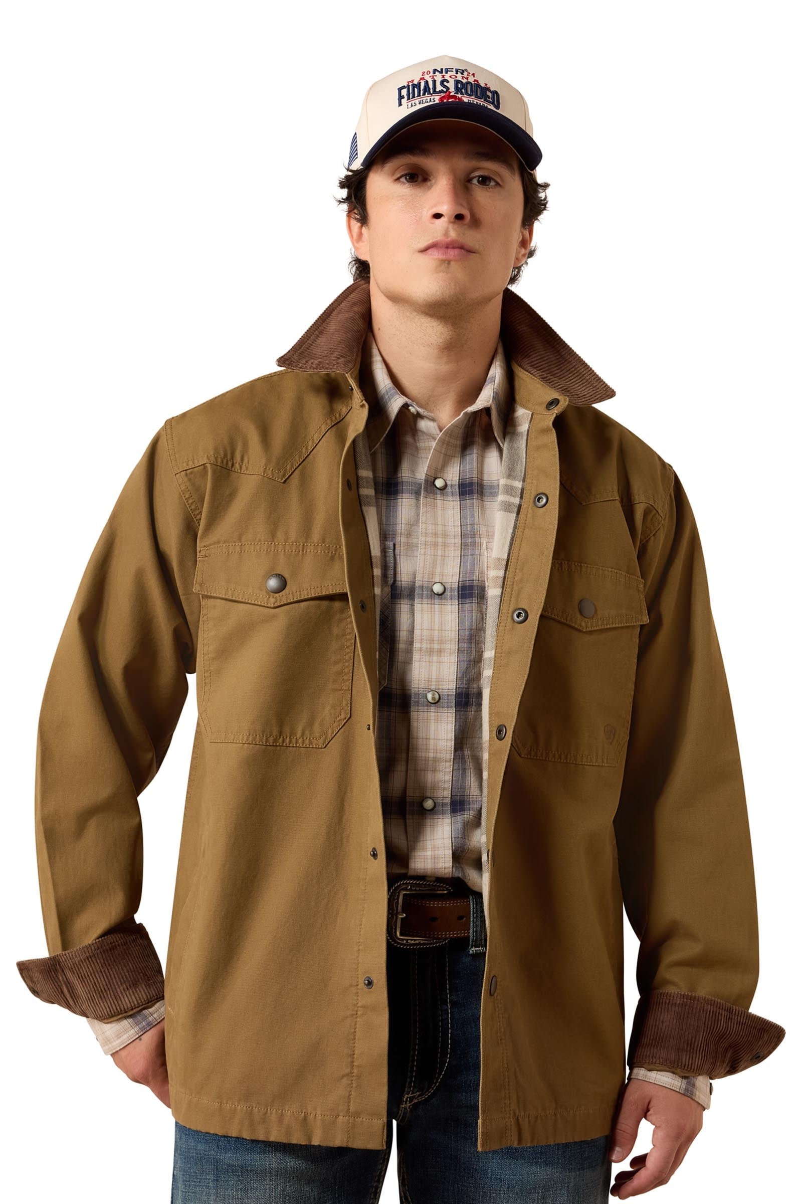 Ariat Mens Retro Canvas Shirt Jacket Mens Riding Clothing