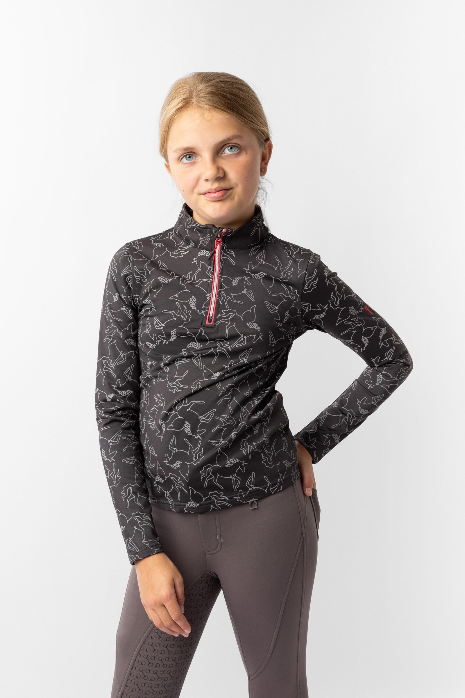 Horze Pegasus T-shirt d'entraînement pour enfants Vêtements d'équitation enfant