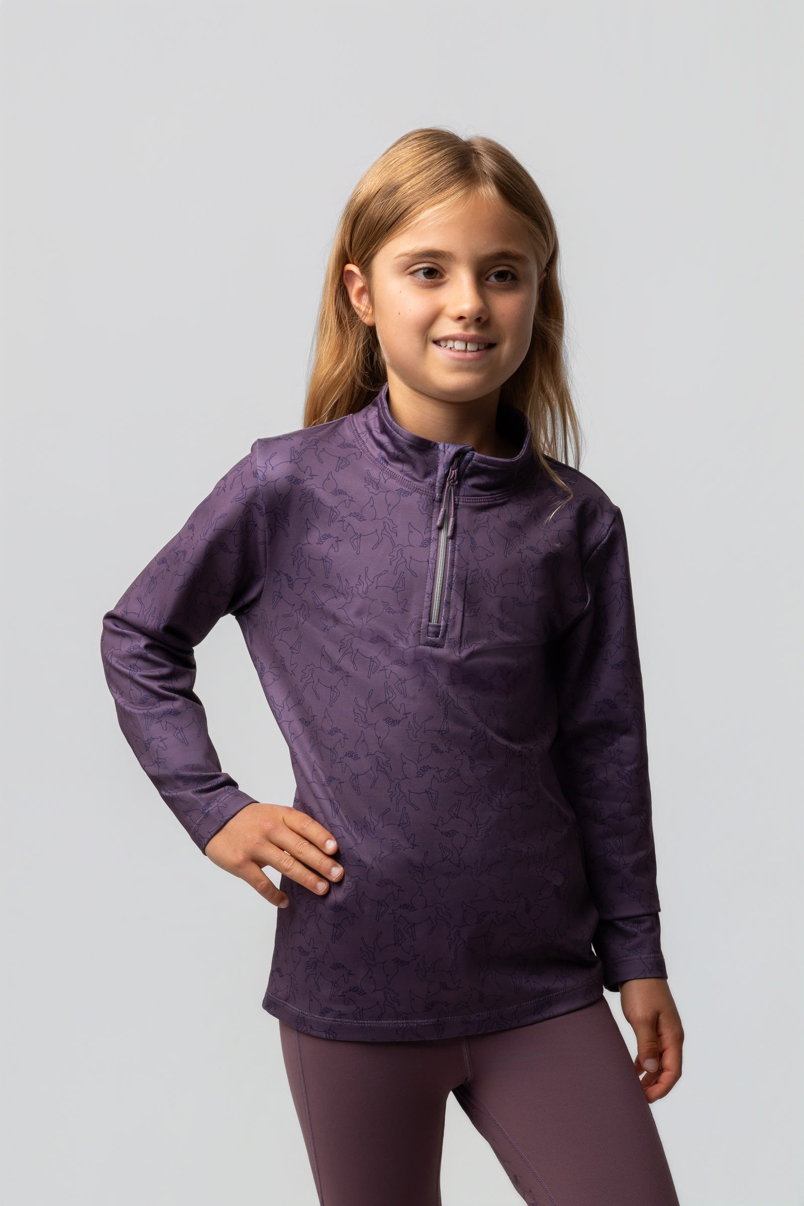 Horze Pegasus T-shirt d'entraînement pour enfants Vêtements d'équitation enfant