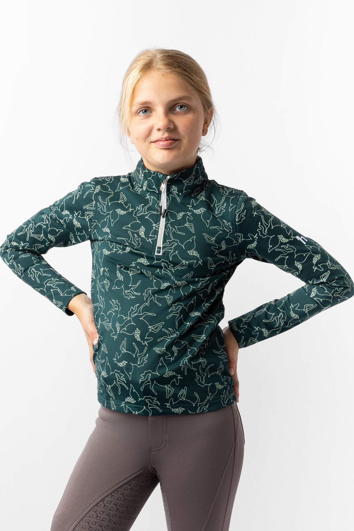 Horze Pegasus T-shirt d'entraînement pour enfants Vêtements d'équitation enfant