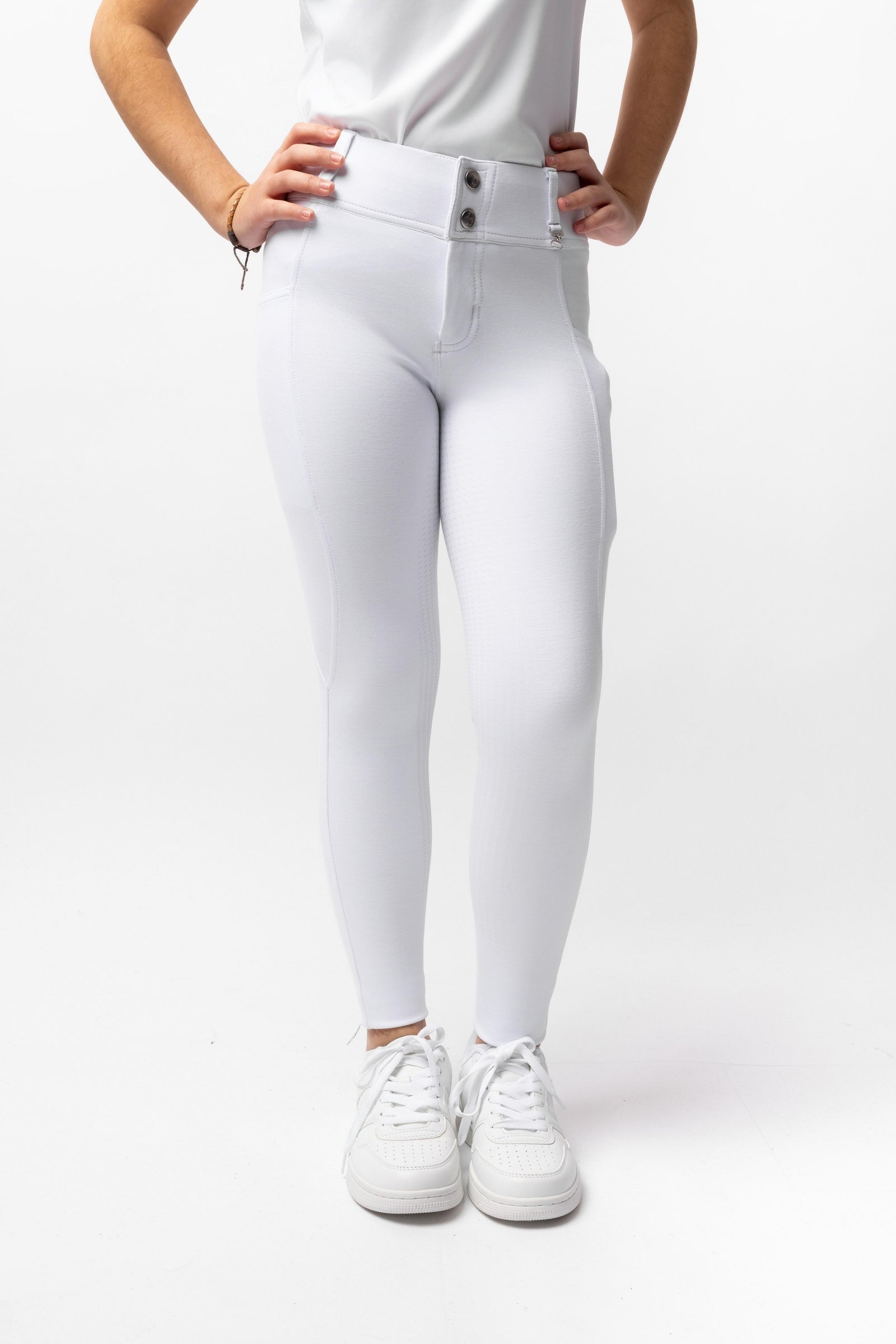 Horze Mira Pantalon d'équitation pour enfants avec fond intégral Vêtements d'équitation enfant