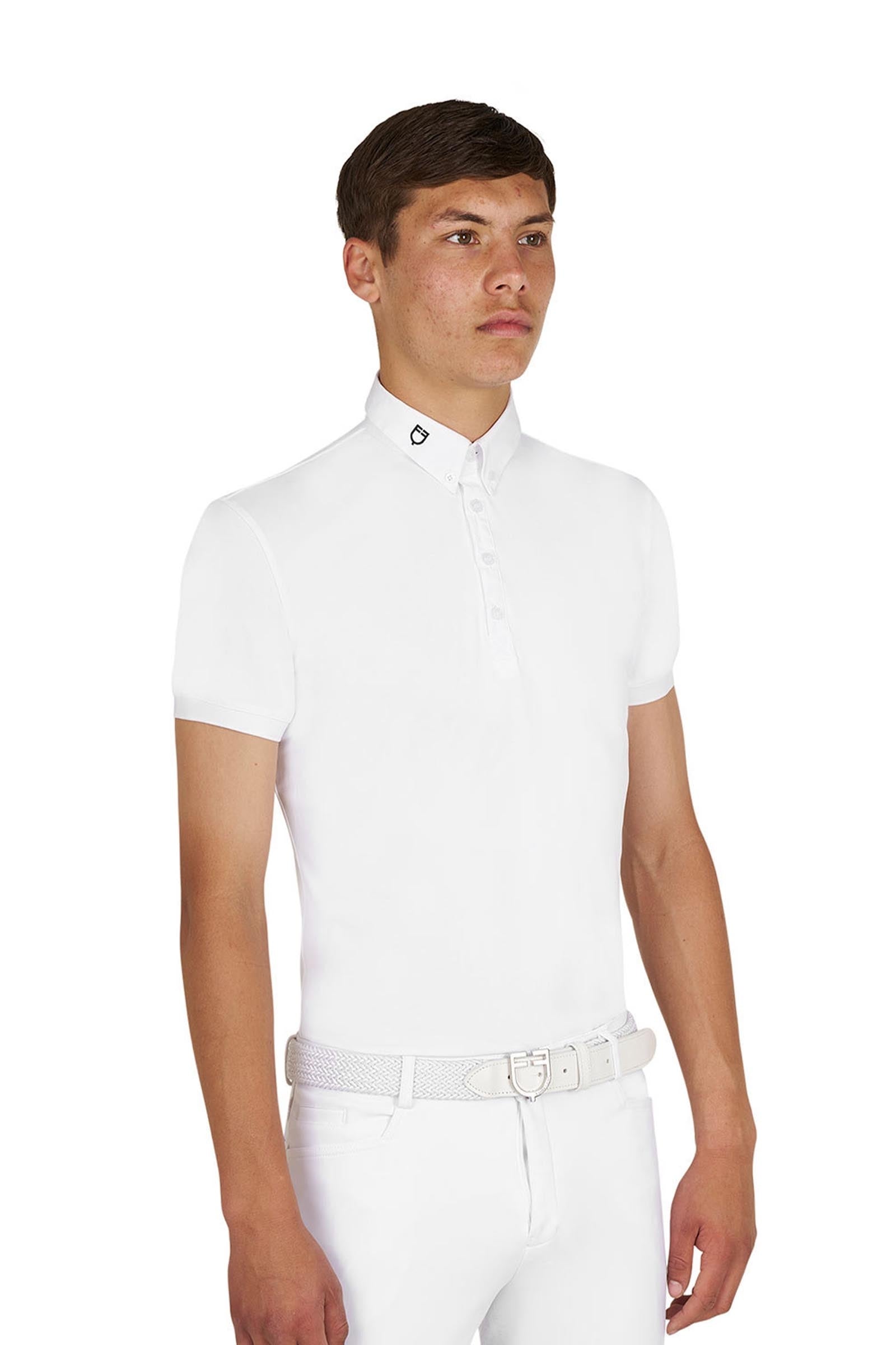 Equestro Men's Breathable Competition Polo Shirt Mens Riding Clothing