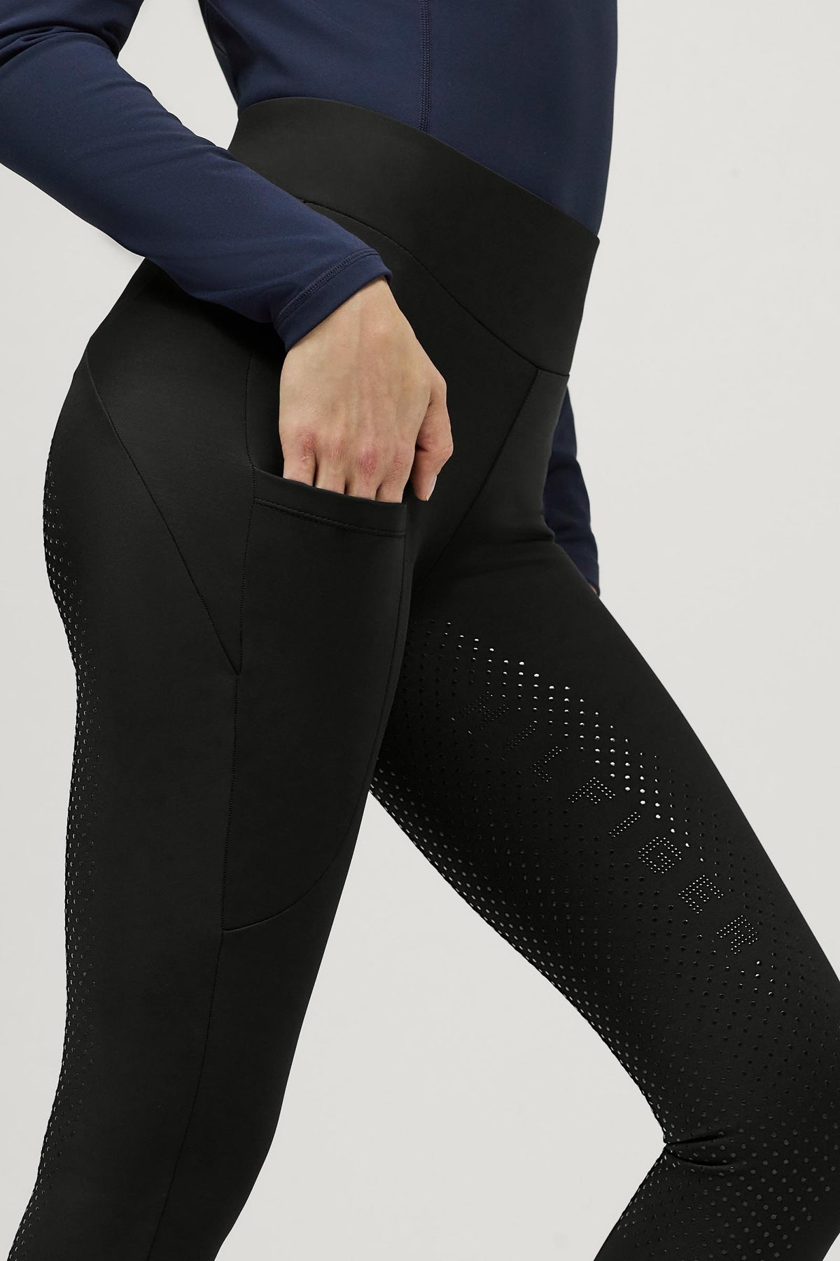 Tommy Hilfiger Equestrian Elmira Winter Rhinestone Full Grip Leggings Womens Breeches