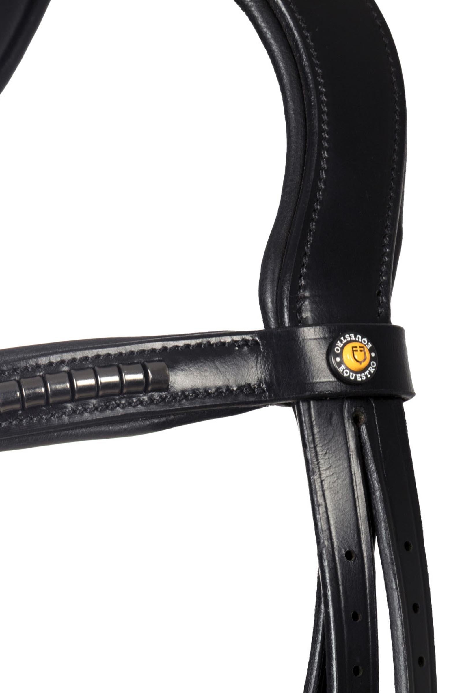 Equestro Leather Bridle With Black Clincher Bridles & Reins