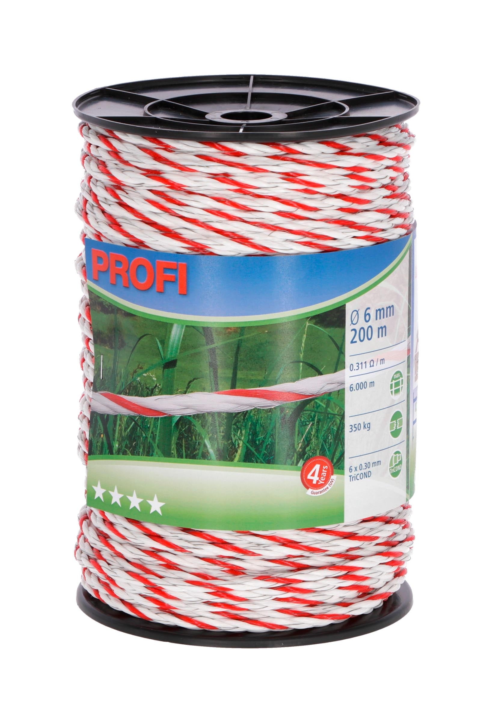 Corral CORRAL corde de clôture Profi 200 m × Ø 6 mm, 6 × 0,30 TriCond Equipements pour clôture électrique
