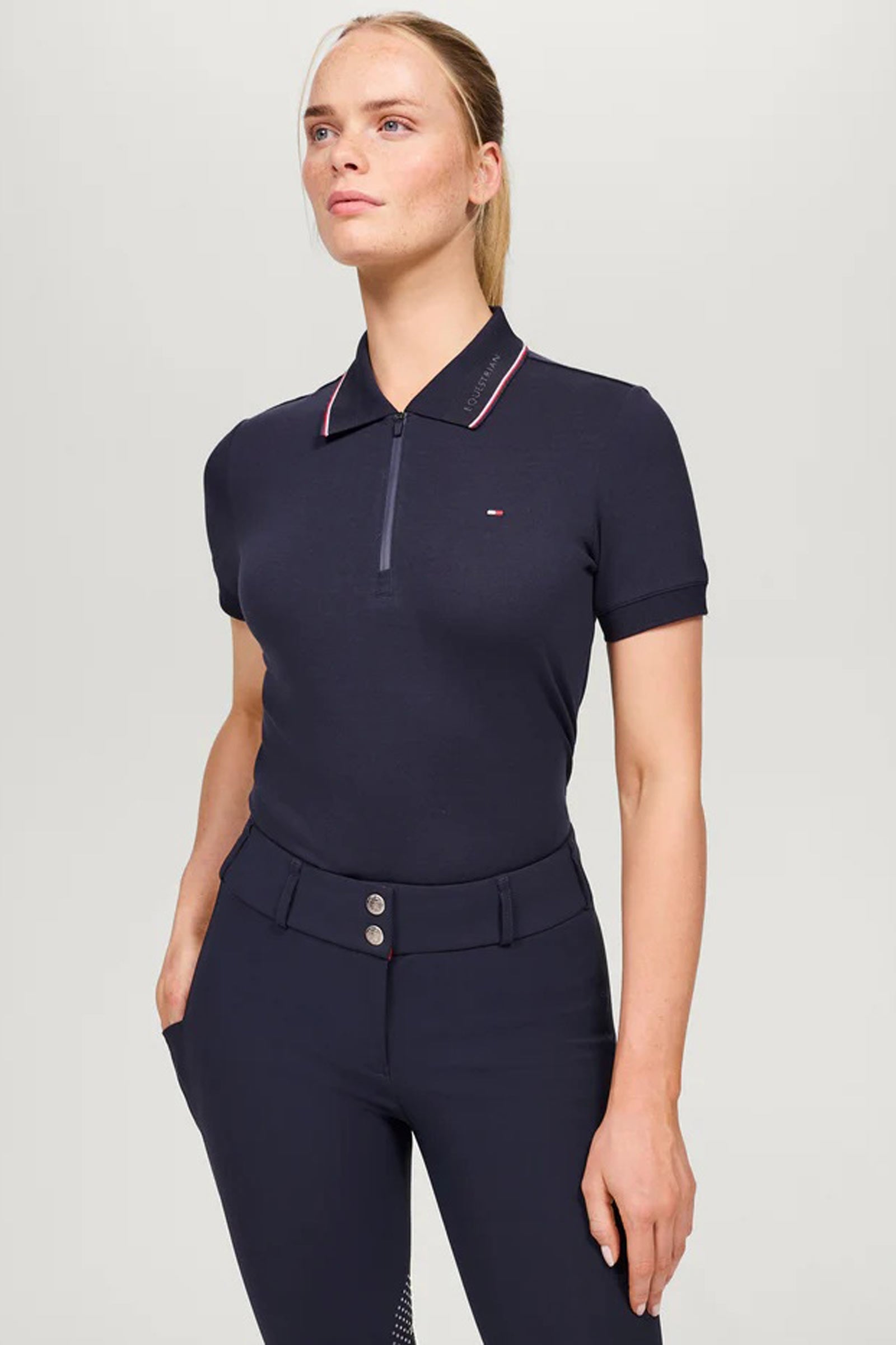 Tommy Hilfiger Equestrian Camden polo zippé pour femme Vêtements d'équitation femme