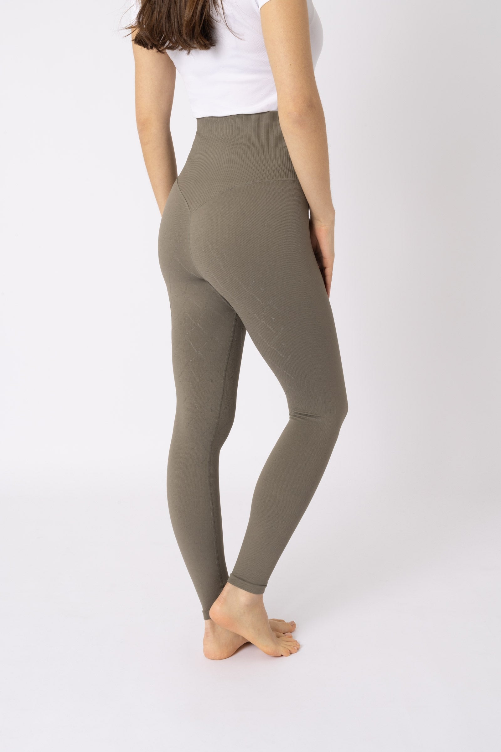 Horze Janine Leggings d'équitation fond intégral grip sans coutures avec poche pour téléphone, femme Womens Breeches