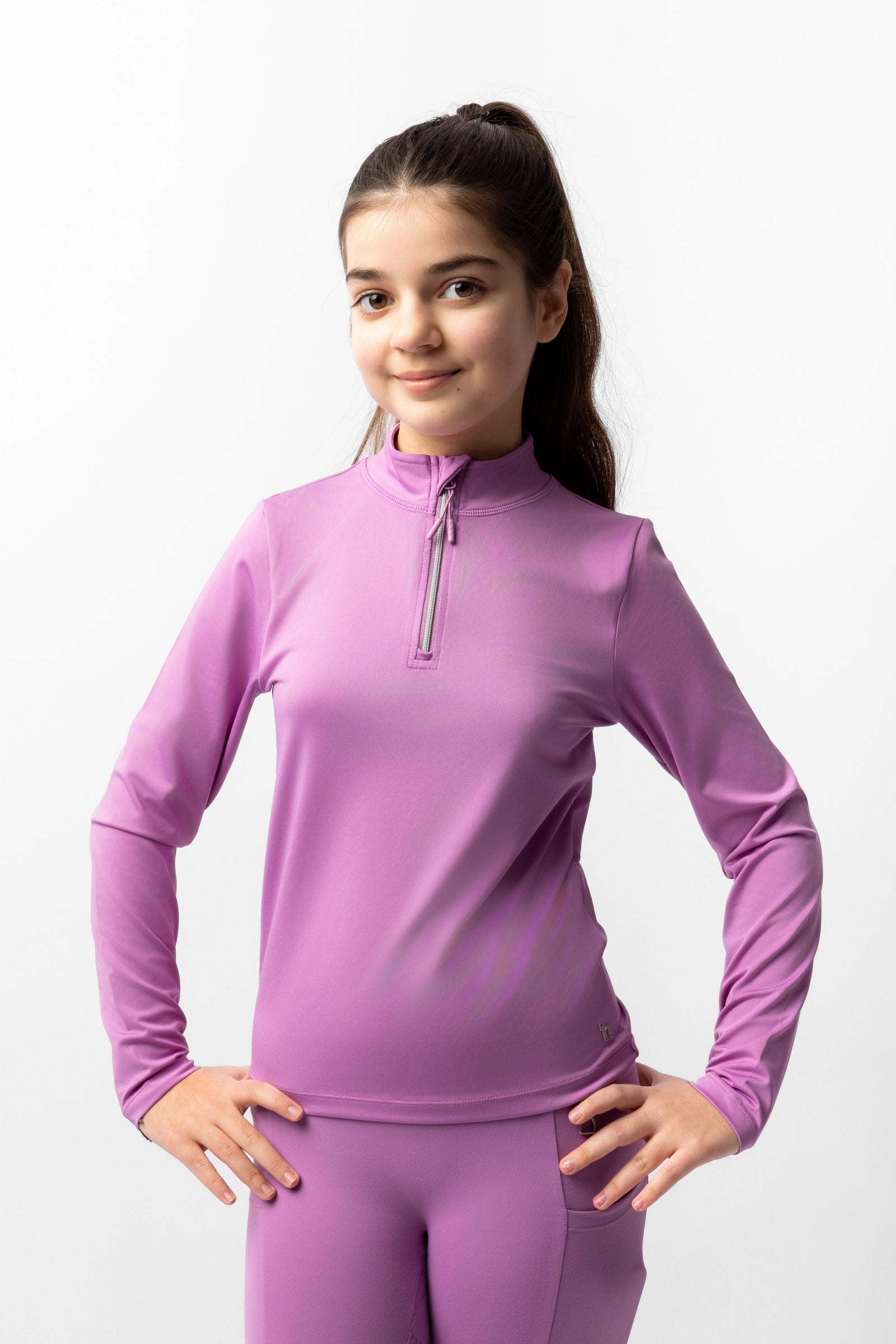 Horze Mea T-shirt d'entraînement pour enfants Vêtements d'équitation enfant