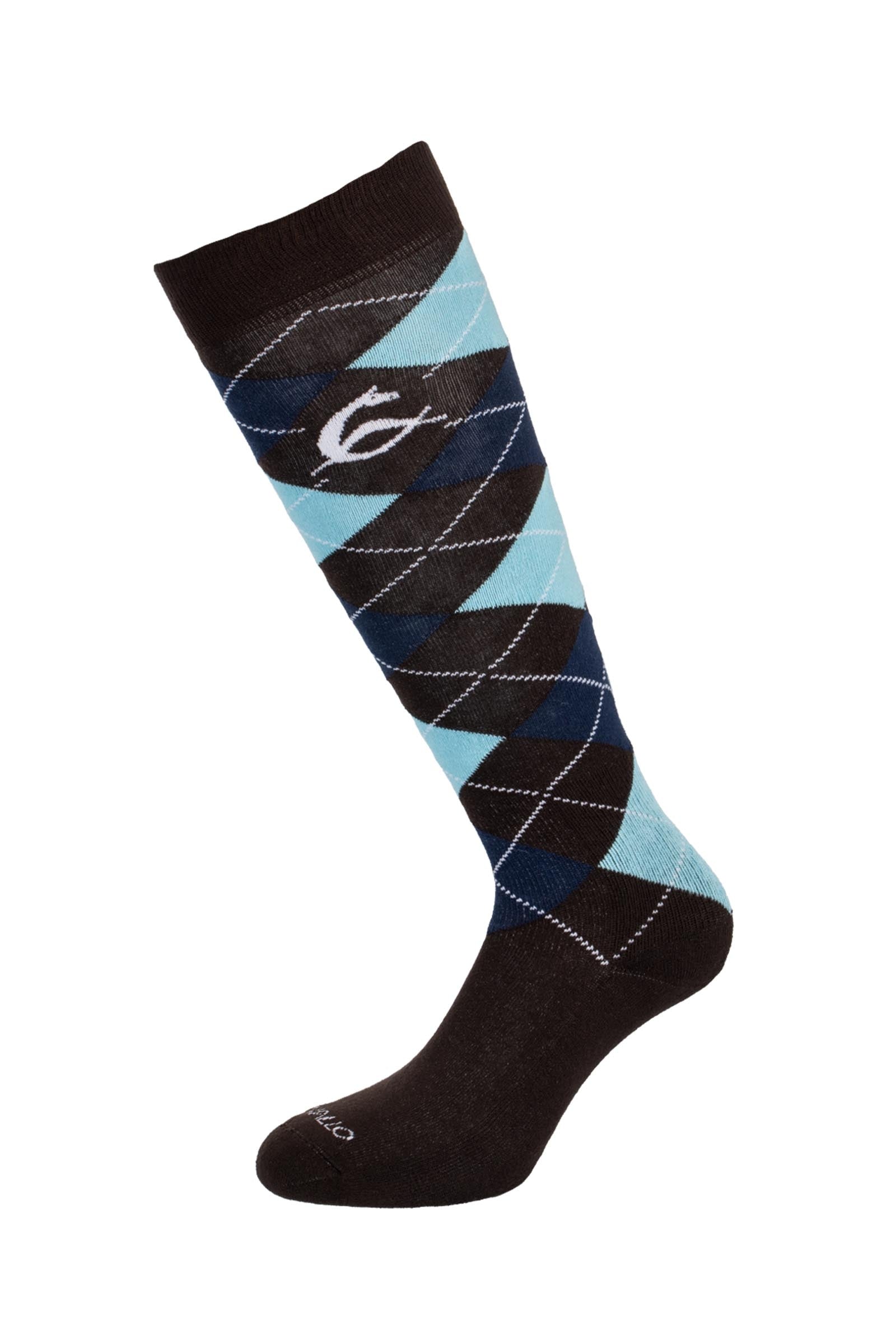 Acavallo Diamond Pattern Cotton Socks Chaussettes