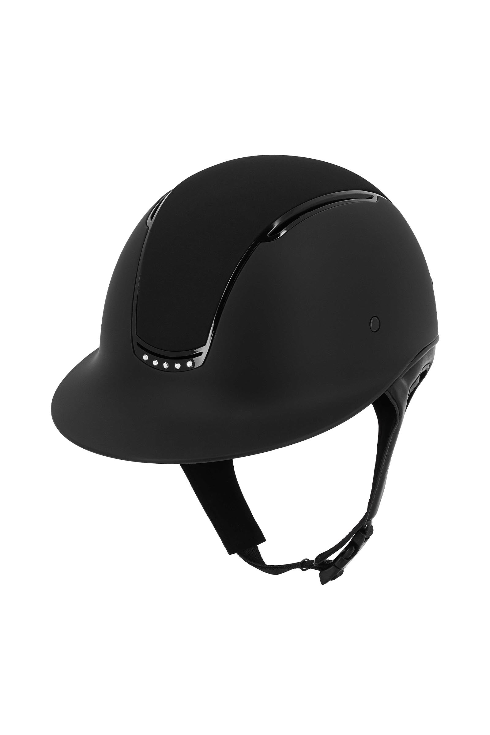 Equi Theme EQUITHÈME Soazy Helmet, Matt With Glossy Insert, 5 Rhinestones & Fabric Top Safety Equipment