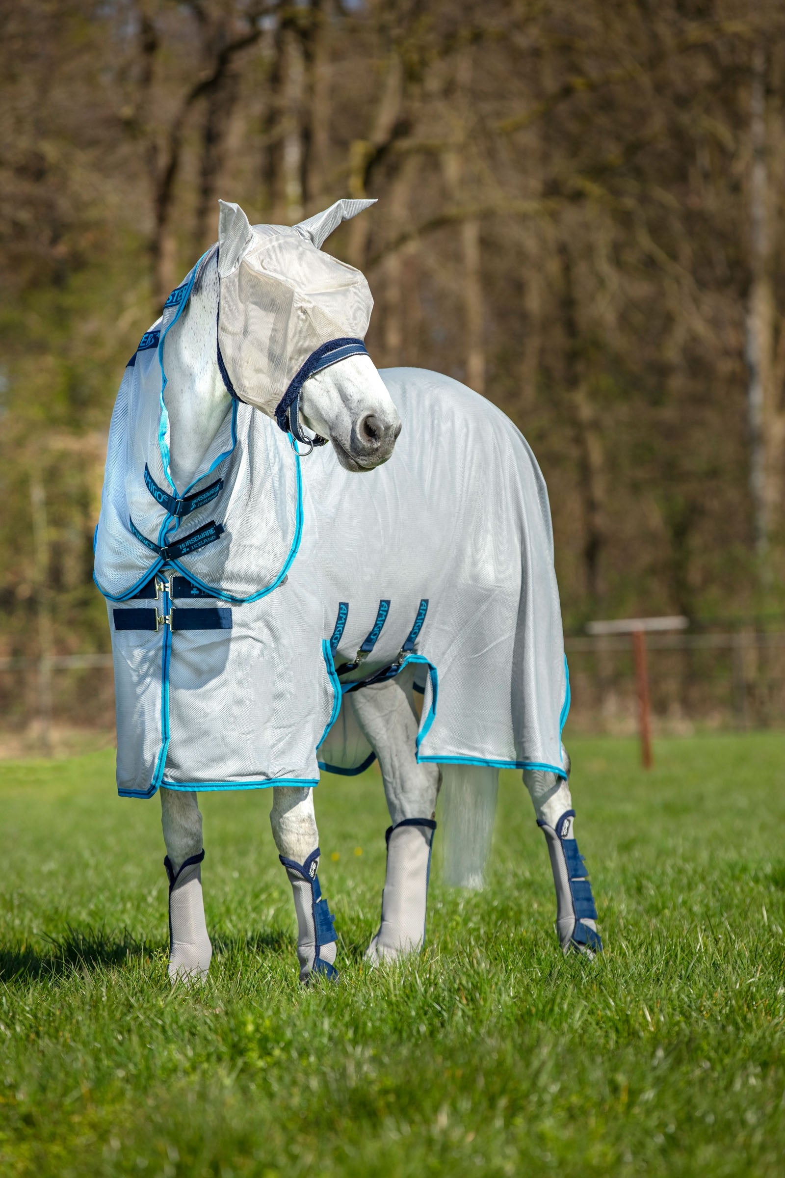 Horseware Amigo Bug Buster couverture anti-mouches avec encolure amovible Couvertures cheval