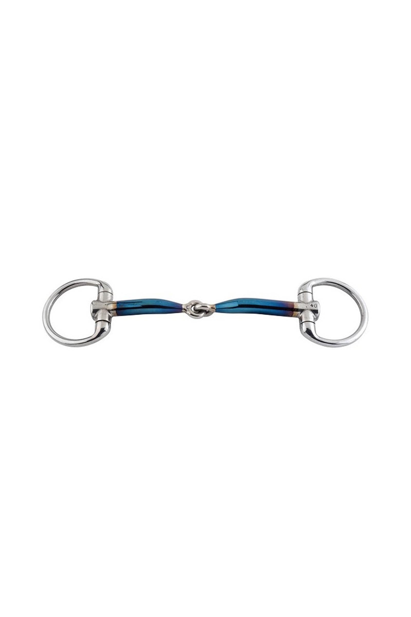 Trust Equestrian Filet de bride Acier Doux Bleu Salivant Olives Simple Brisure Mors