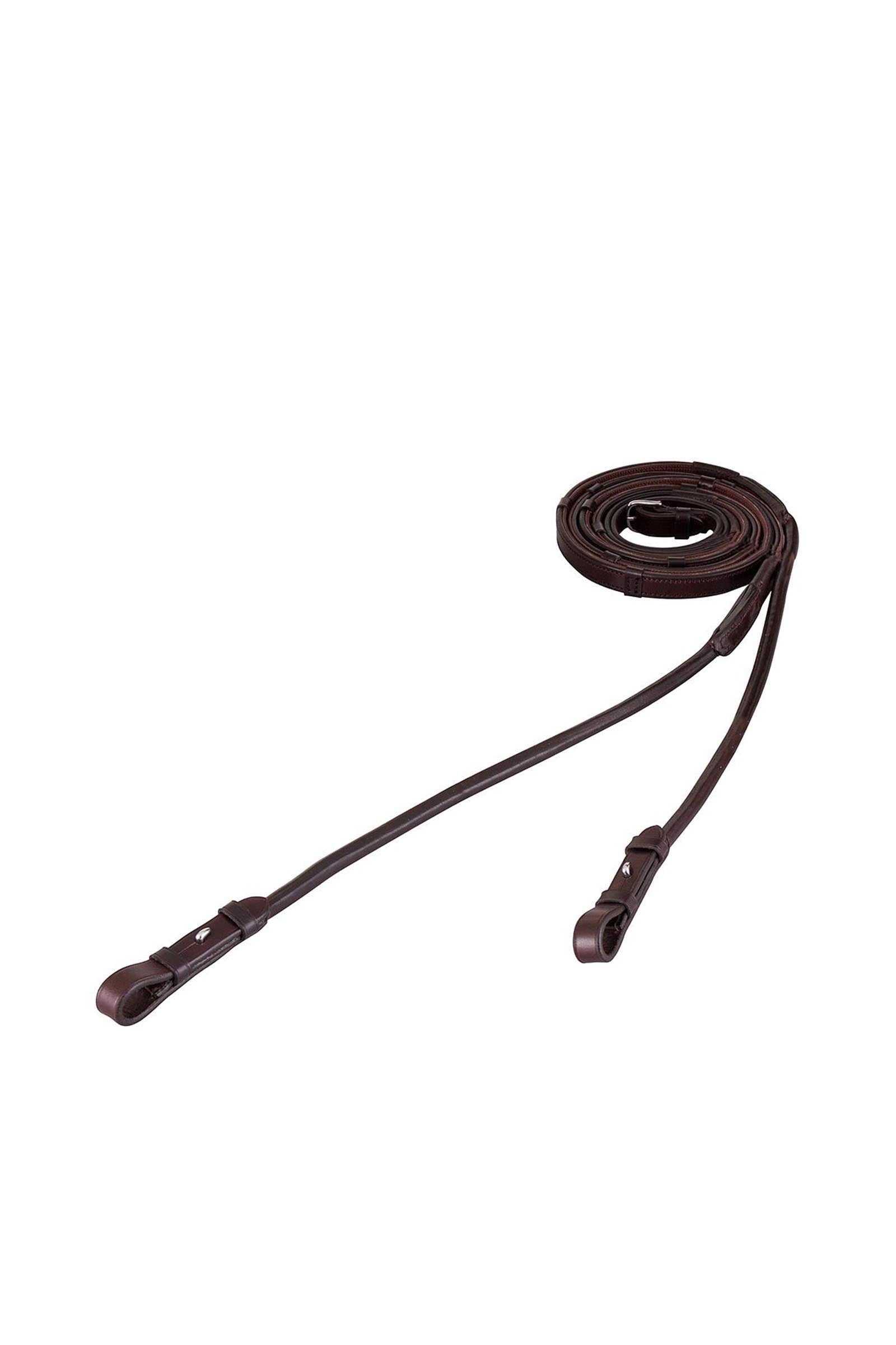 BR rênes en cuir avec grip et butées, 16 mm Briderie et enrênements