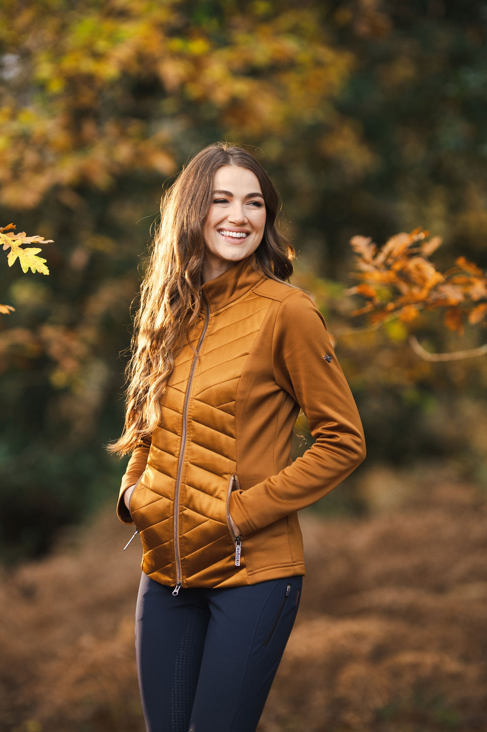 Veste équitation LeMieux Dynamique Femme – Taille UK 18 – Marine – Avec Poches Et Zip 2 Voies