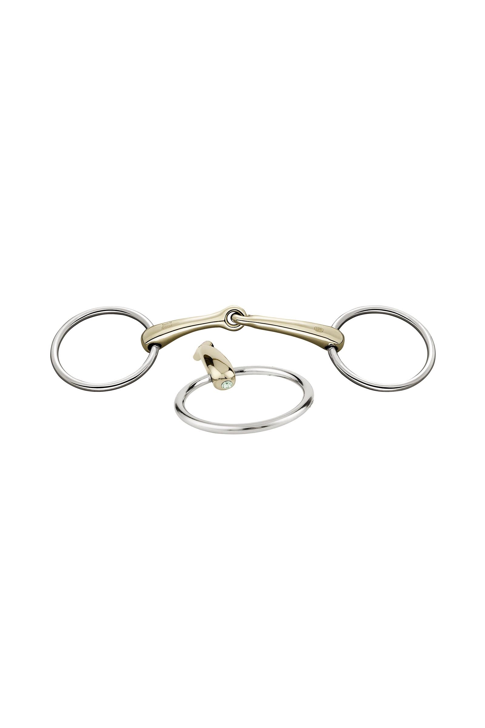 Sprenger Dynamic RS mors à anneaux libres, simple brisure, 16 mm, Sensogan, avec cristaux Mors