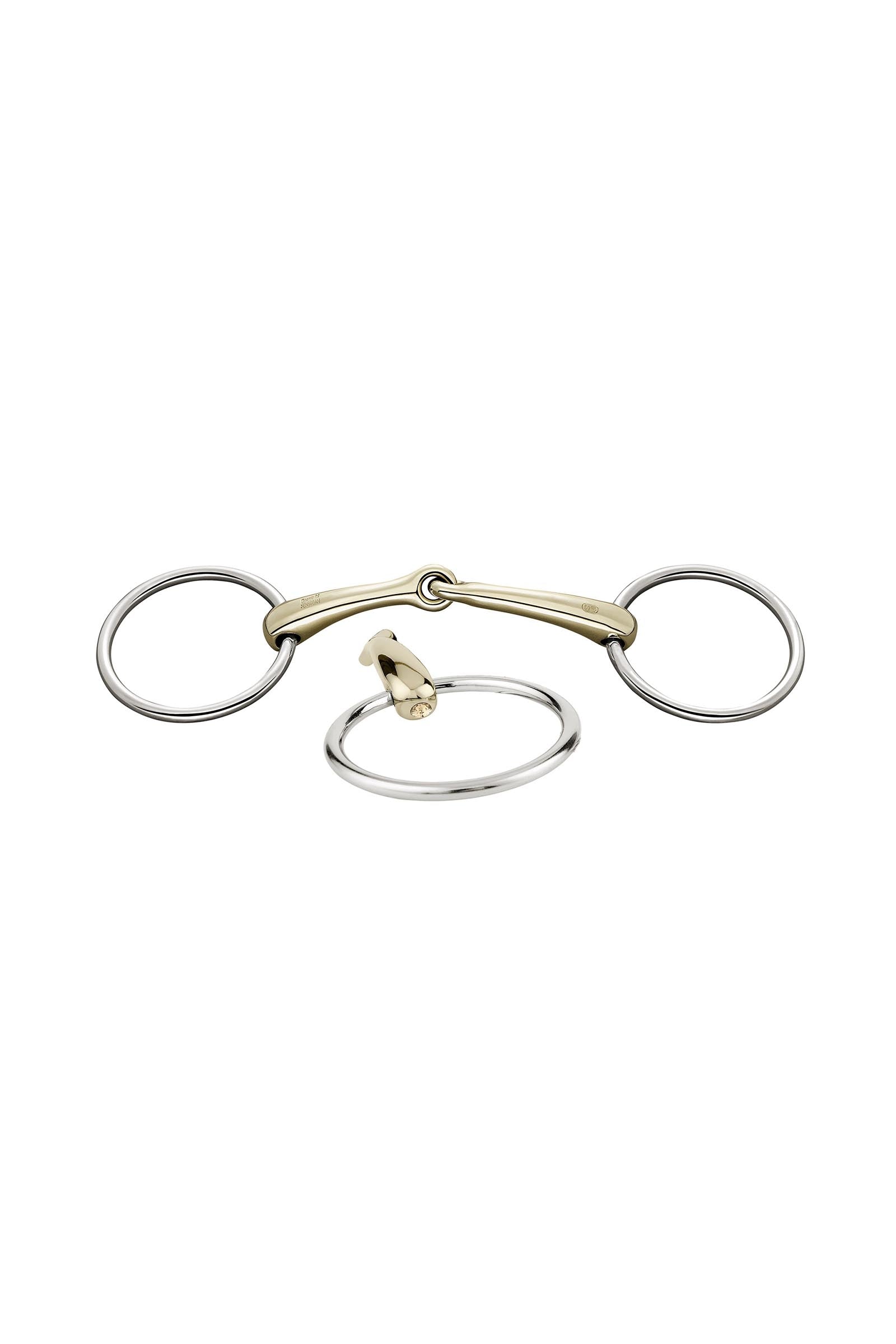 Sprenger Dynamic RS mors à anneaux libres, simple brisure, 16 mm, Sensogan, avec cristaux Mors