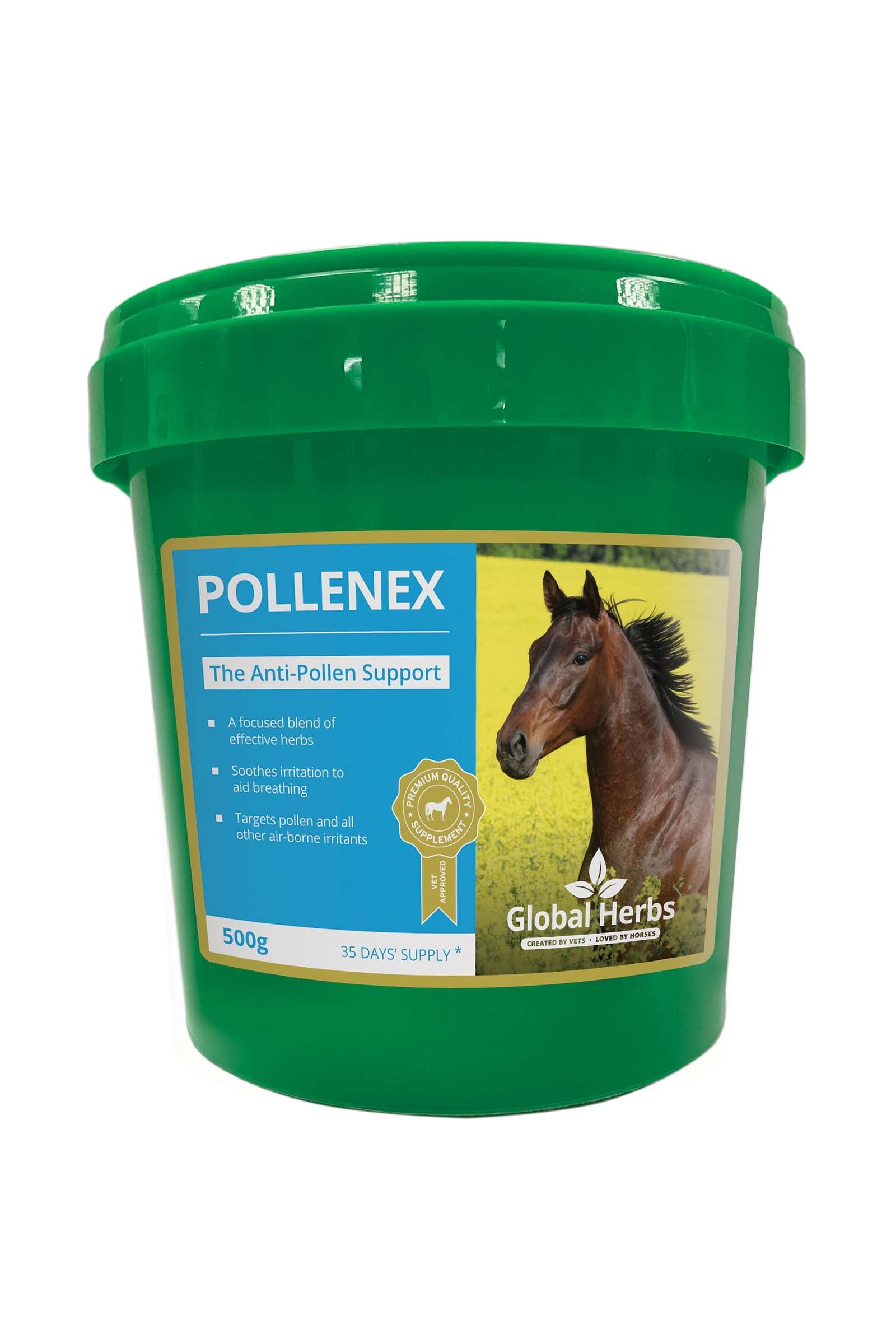Global Herbs Complément alimentaire de soin Pollen Pollene-X, 500 g Horse Feed & Nutrition