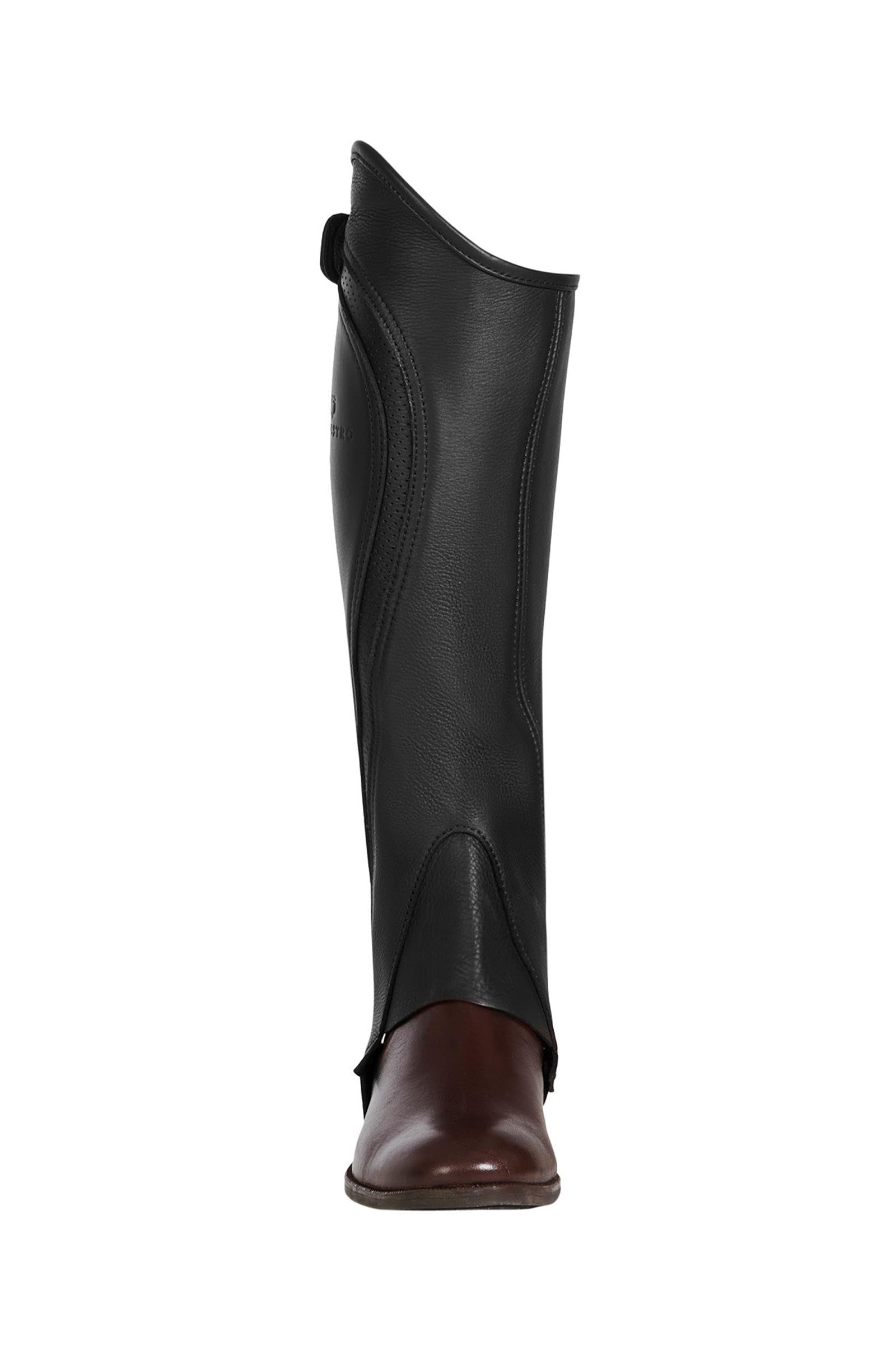 Equestro Unisex Chaps Perforated Leather Maximum Comfort Riding Boots & Riding Shoes