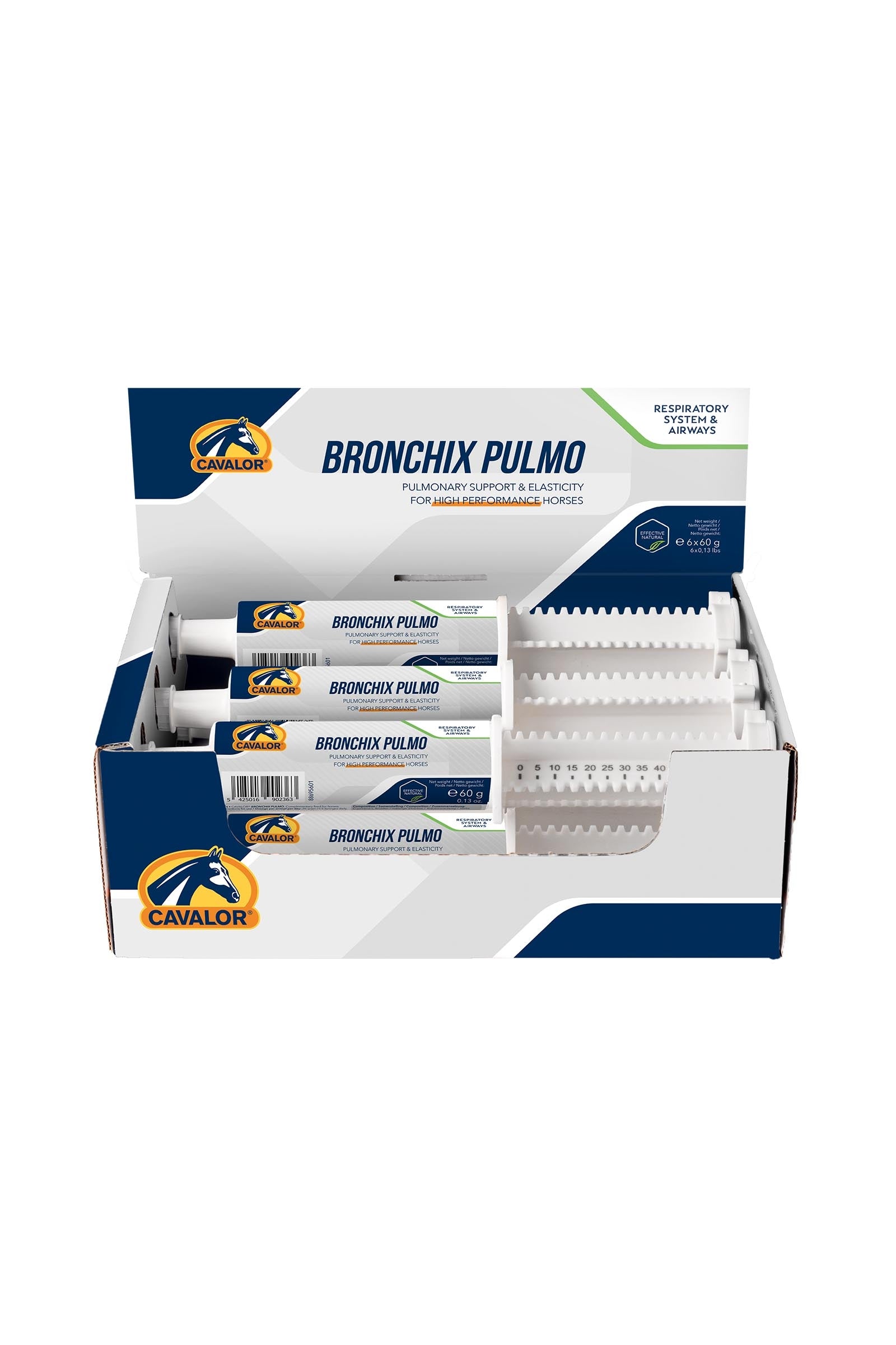 Cavalor Seringue Bronchix Pulmo en pâte 6 x 60g Horse Feed & Nutrition