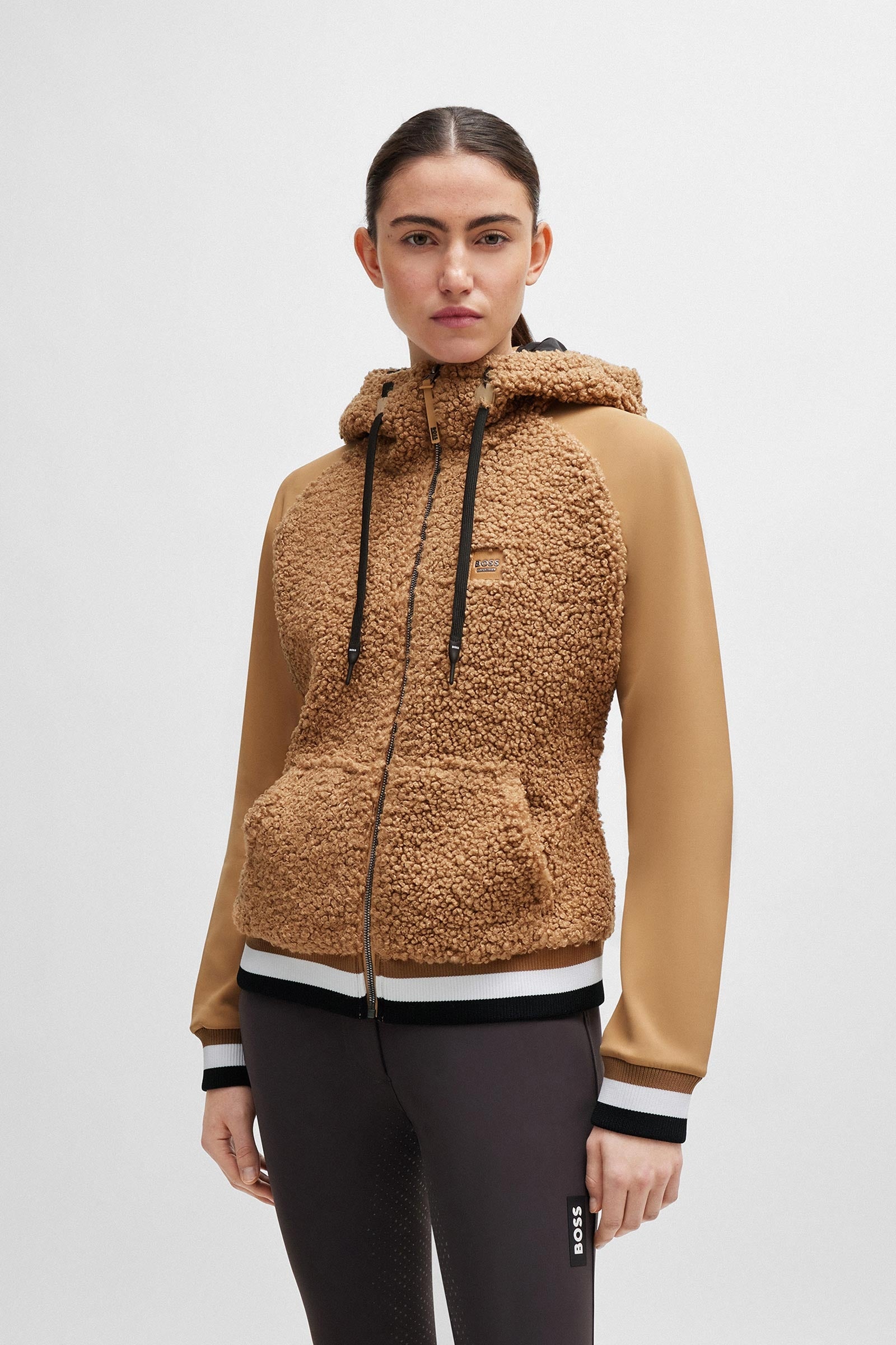 BOSS Equestrian Boss Riva Teddy Hybrid Zip Hoodie Women’s Riding Clothing