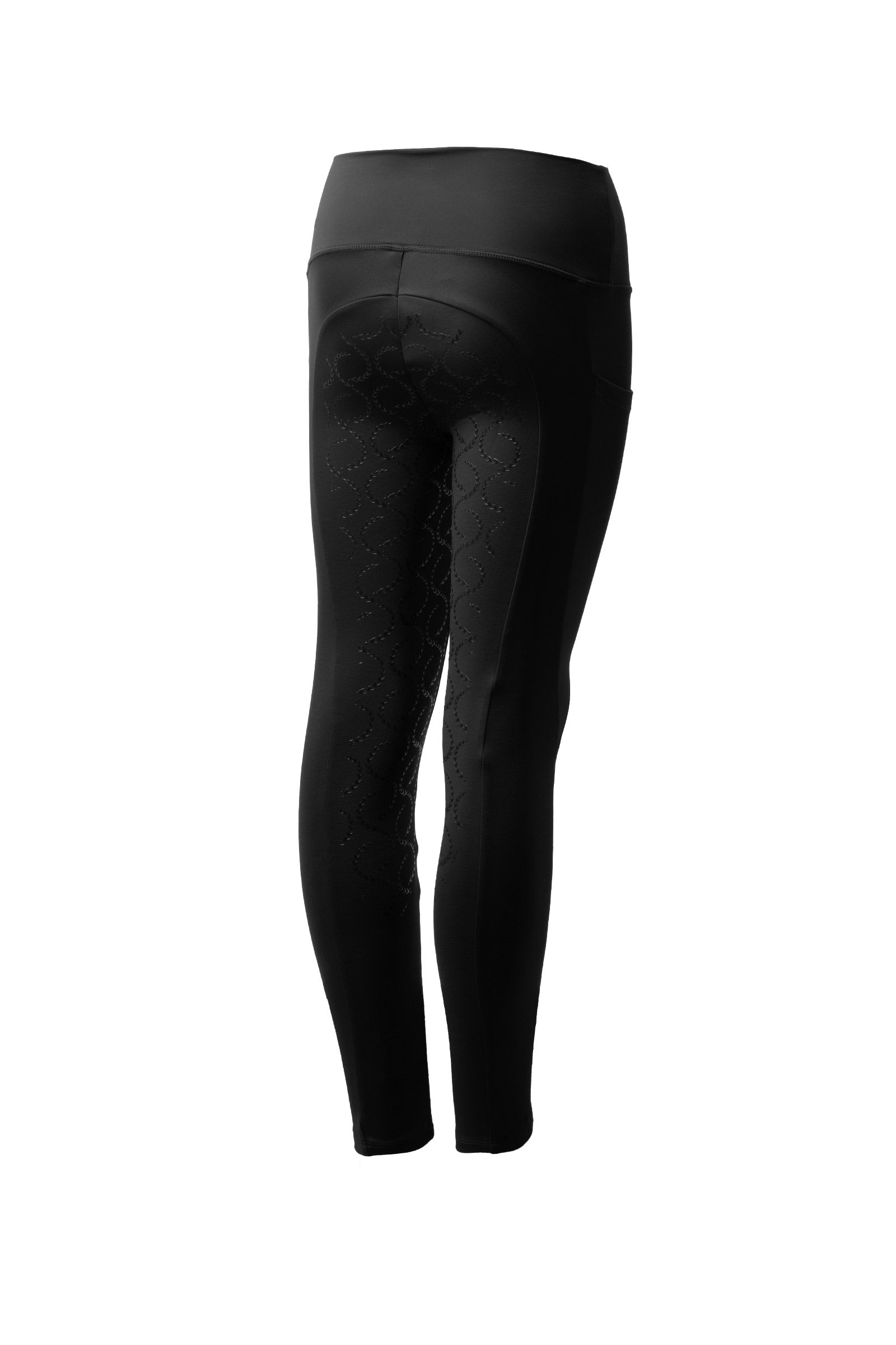 Horze Gillian Leggings d'équitation thermiques avec grip intégral pour enfants Vêtements d'équitation enfant