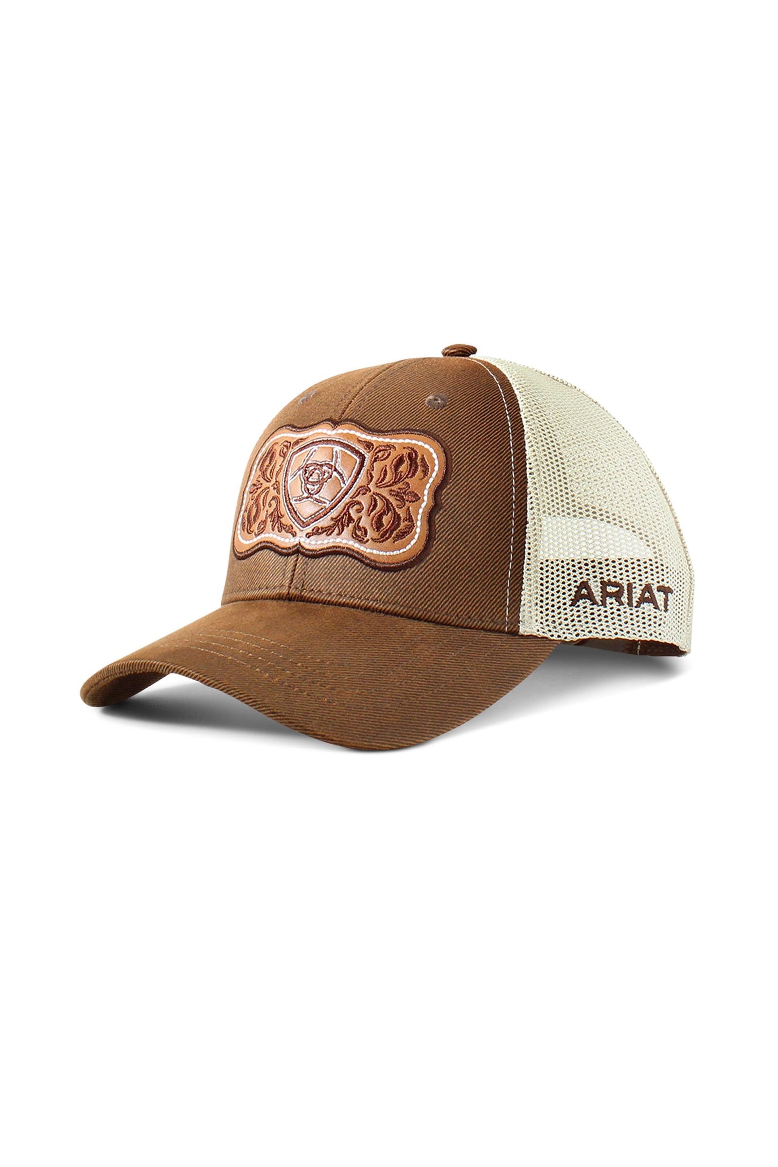 Ariat Floral Leather Patch Casquette femme Accessoires