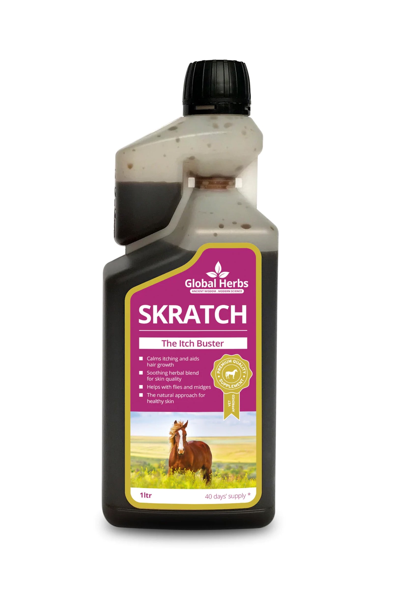 Global Herbs Complément alimentaire de soin Liquide Nodules Sarc-Ex Liq, 1 l Horse Feed & Nutrition